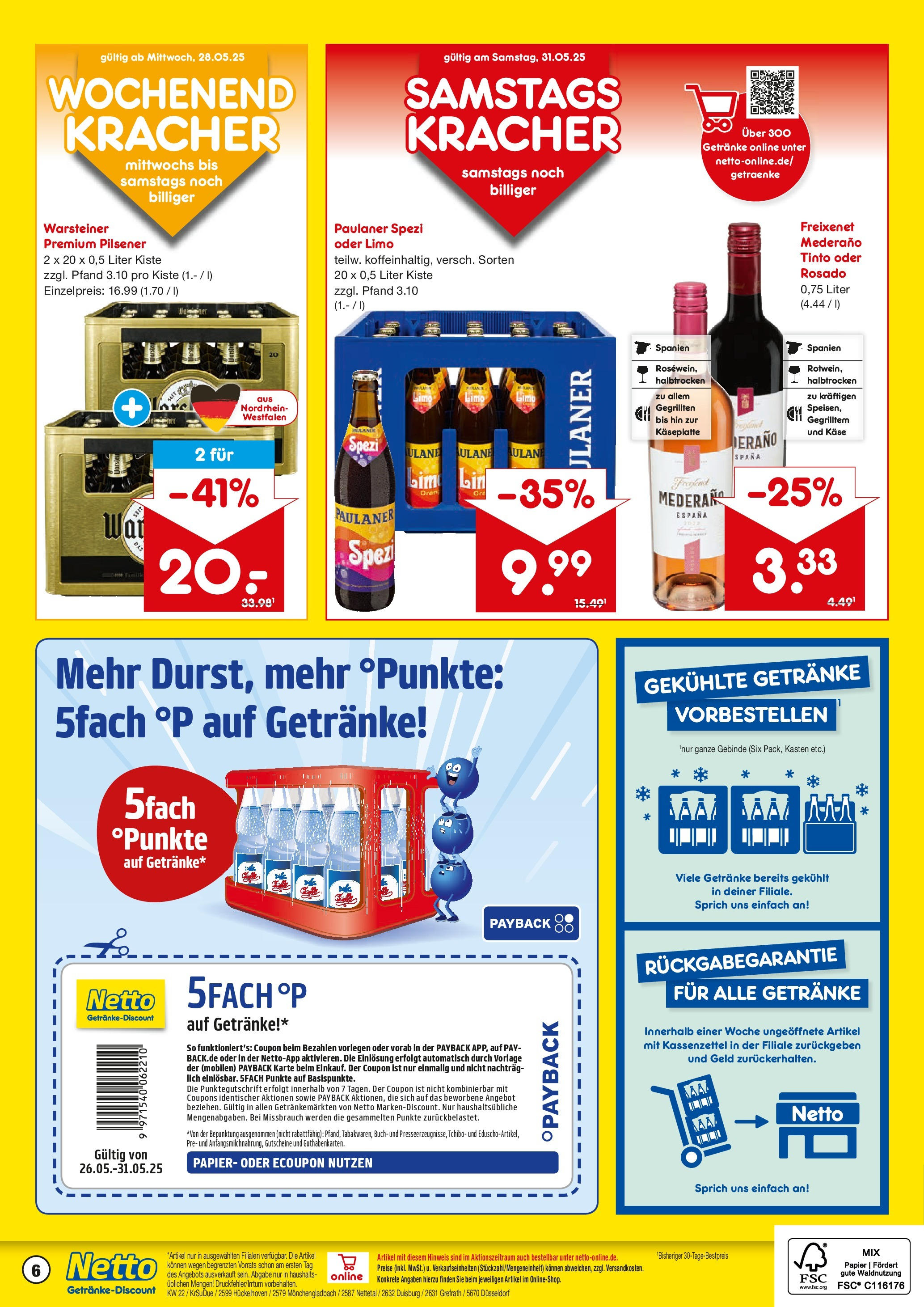 Netto Marken-Discount prospekt Mönchengladbach	 (ab 26.05.2025) » Angebote | Seite: 6 | Produkte: Käse, Freixenet, Freixenet mederano, Paulaner