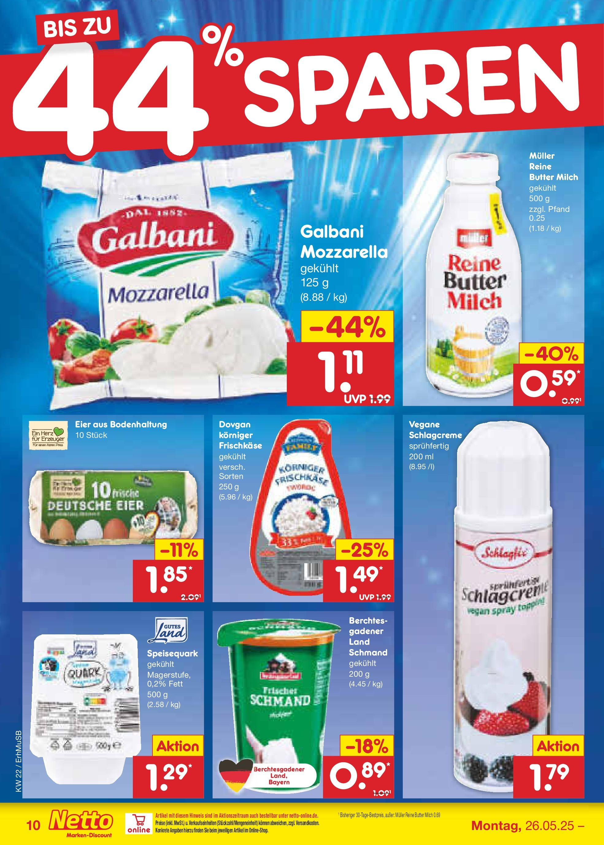 Netto Marken-Discount prospekt München	 (ab 26.05.2025) » Angebote | Seite: 14 | Produkte: Quark, Milch, Eier, Frischkase
