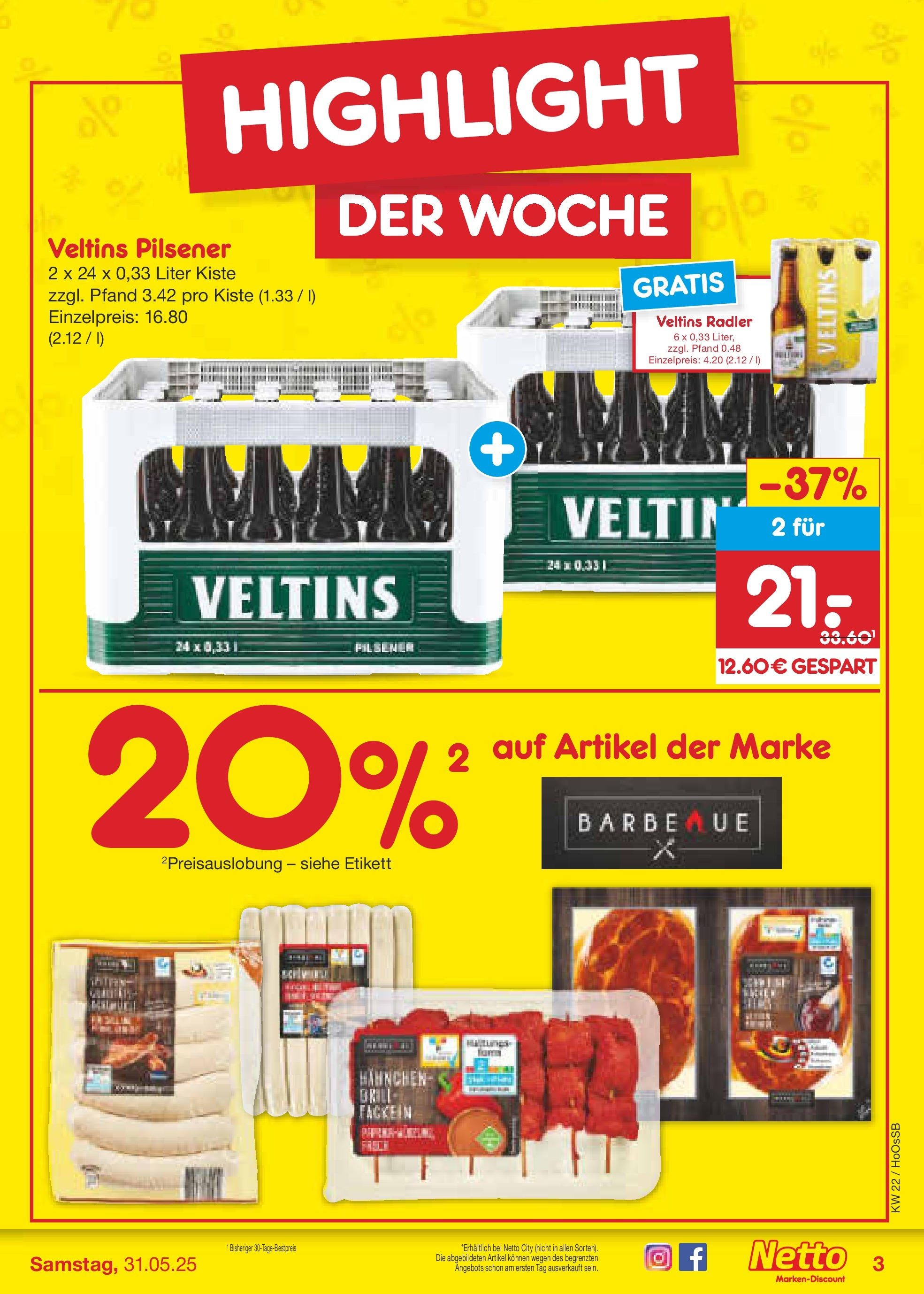 Netto Marken-Discount prospekt Braunschweig-Lamme (ab 26.05.2025) » Angebote | Seite: 5 | Produkte: Radler, Veltins