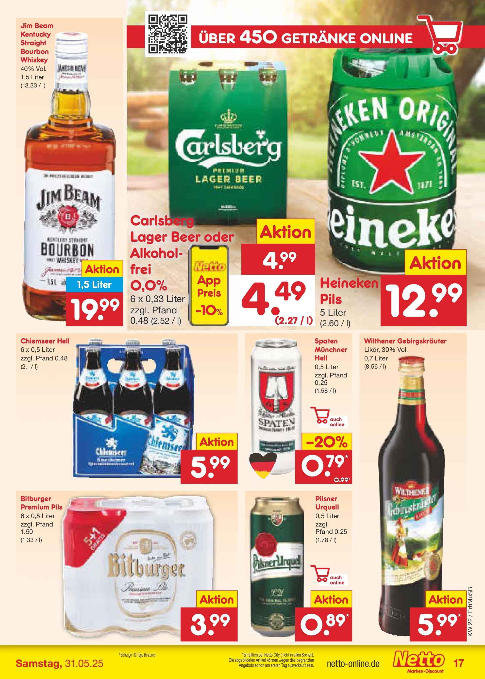 Netto Marken-Discount prospekt München	 (ab 26.05.2025) » Angebote | Seite: 21 | Produkte: Jim beam, Pilsner urquell, Bourbon, Whiskey