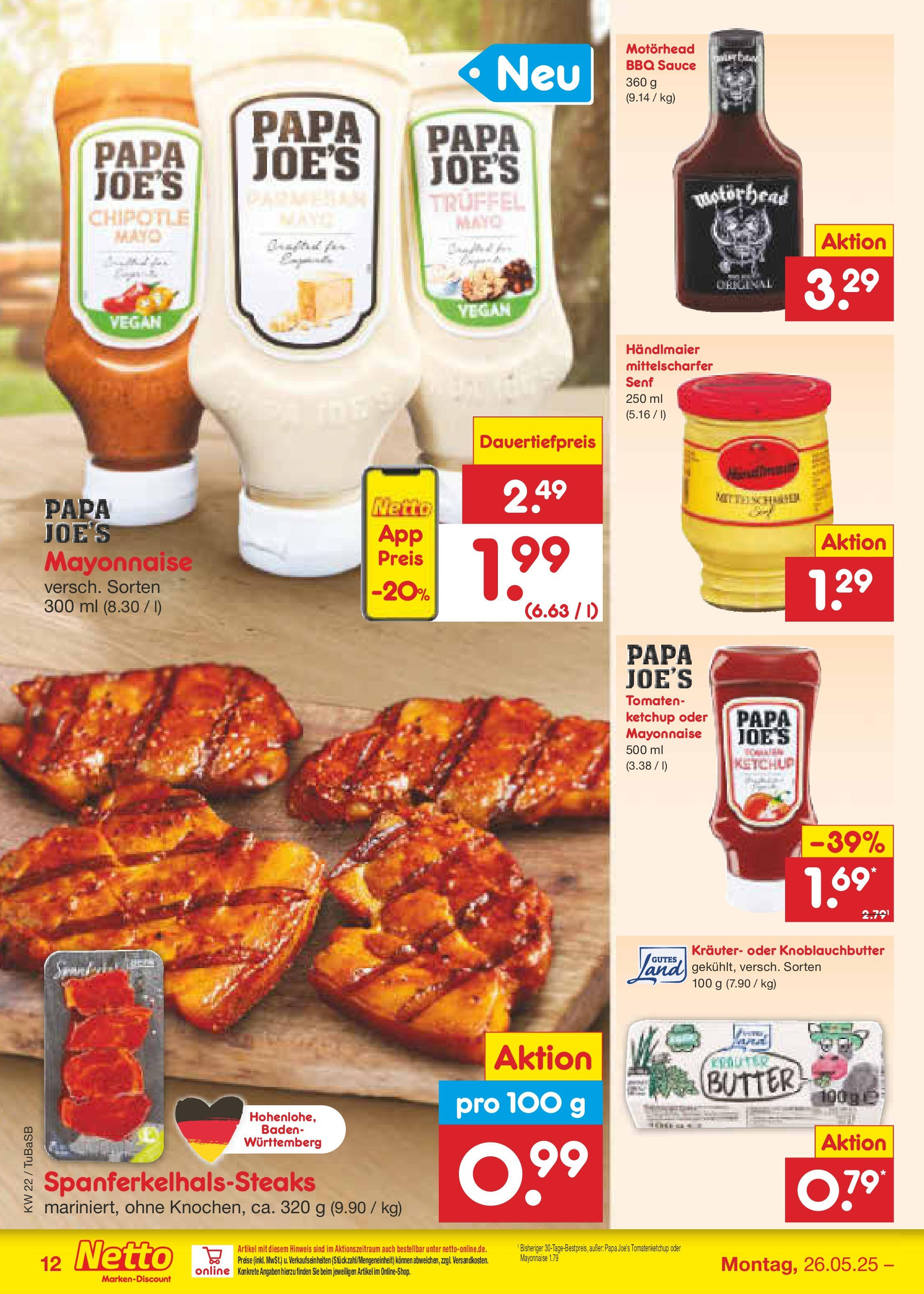 Netto Marken-Discount prospekt Lahr-Langenwinkel (ab 26.05.2025) » Angebote | Seite: 16 | Produkte: Butter, Tomaten, Mayonnaise, Ketchup