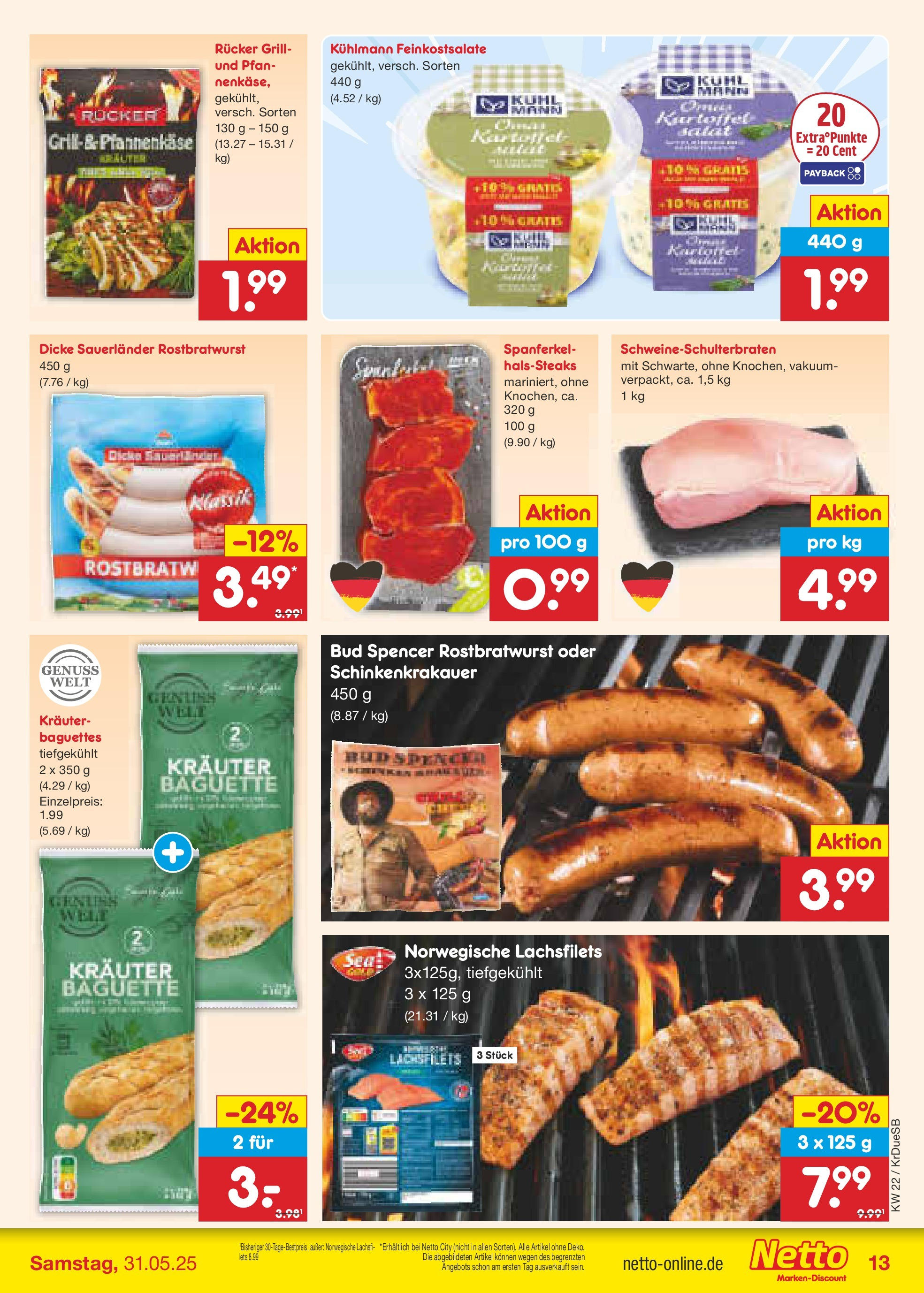 Netto Marken-Discount prospekt Düsseldorf-Rath (ab 26.05.2025) » Angebote | Seite: 17 | Produkte: Grill, Baguette, Steak