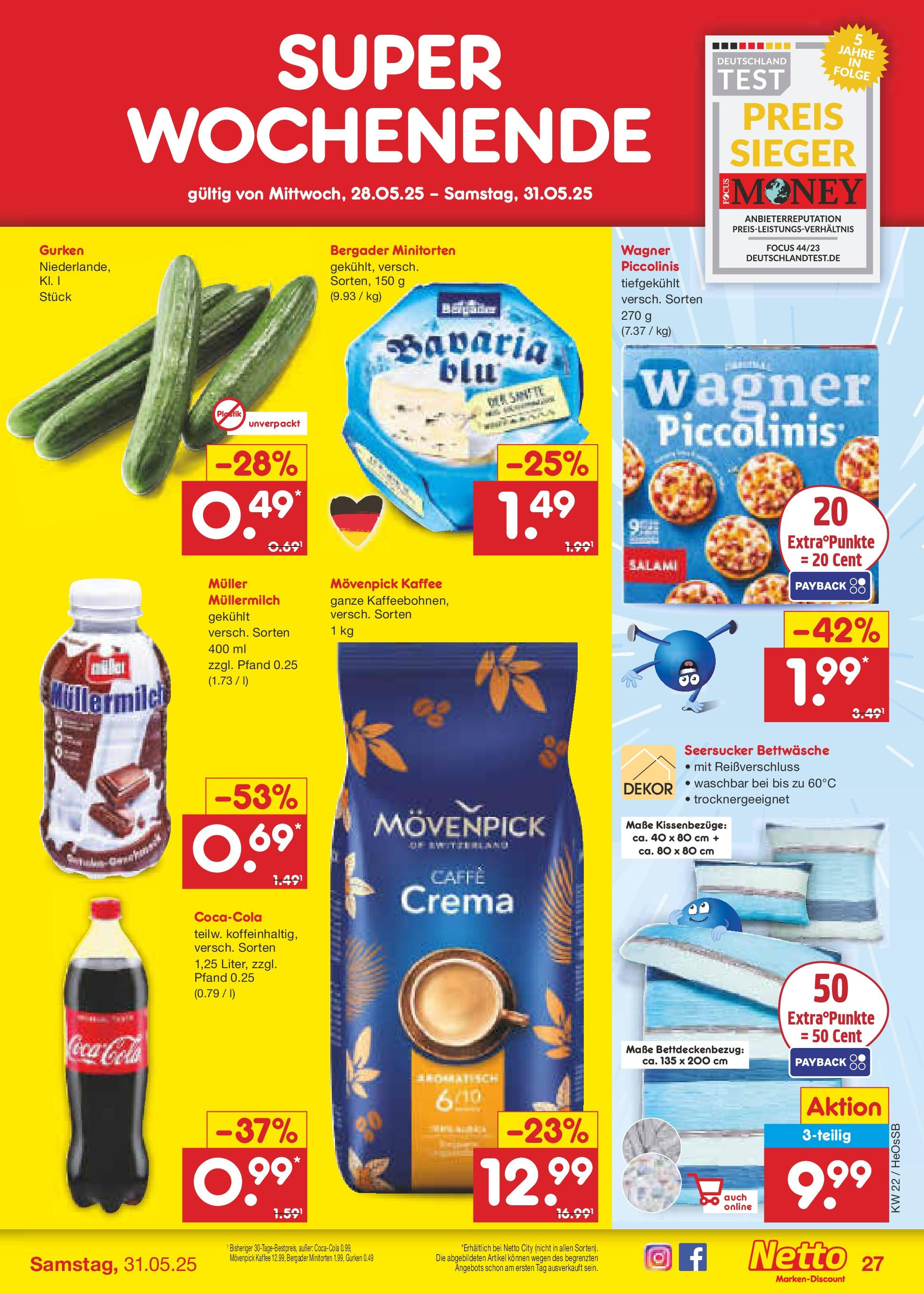 Netto Marken-Discount prospekt Kröpelin (ab 26.05.2025) » Angebote | Seite: 45 | Produkte: Movenpick kaffee, Piccolinis, Müllermilch, Muller mullermilch