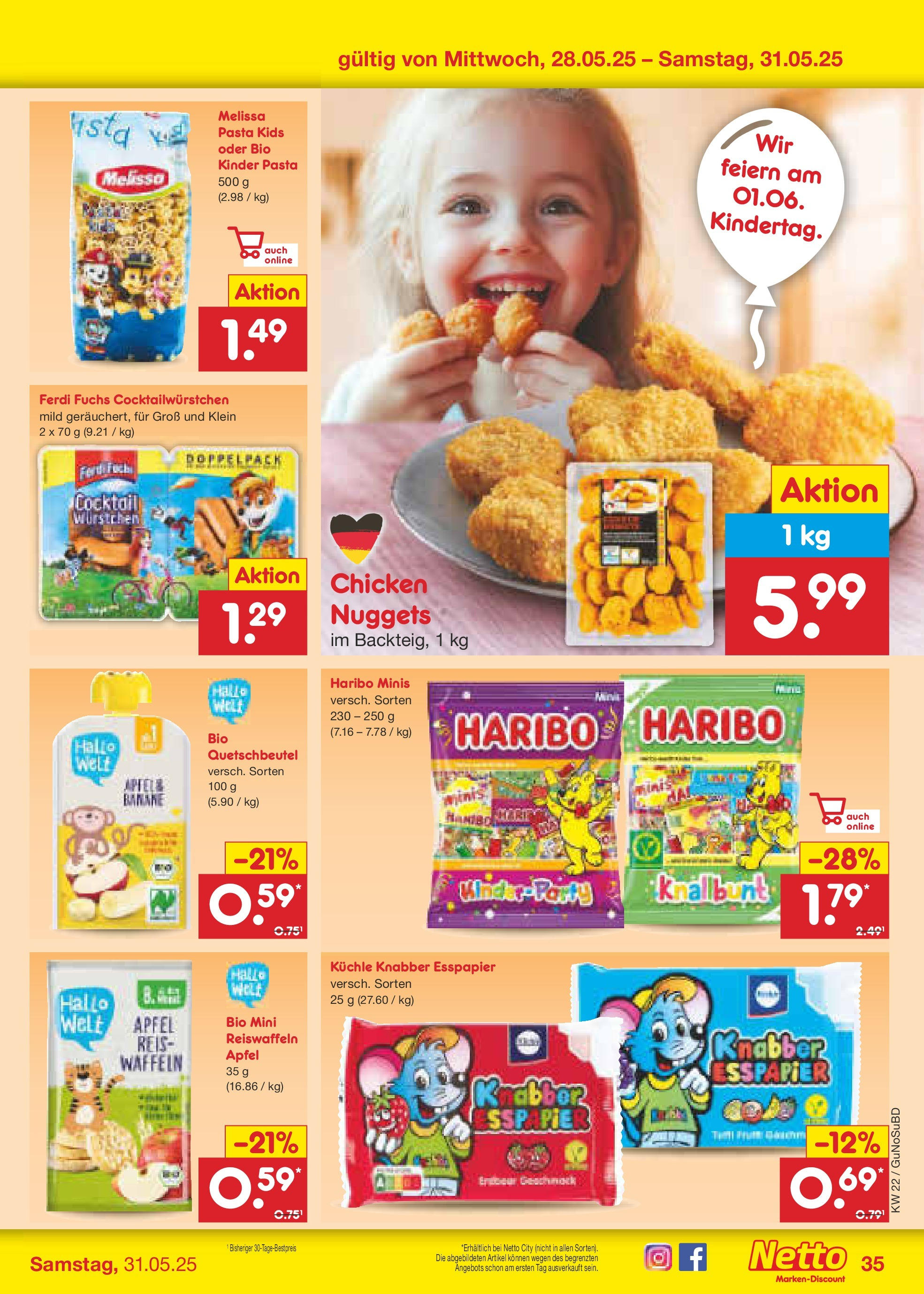 Netto Marken-Discount prospekt Glauchau (ab 26.05.2025) » Angebote | Seite: 55 | Produkte: Haribo, Waffeln, Pasta, Reis Netto Marken-Discount prospekt Glauchau (ab 26.05.2025) » Angebote | Seite: 55 | Produkte: Haribo, Waffeln, Pasta, Reis