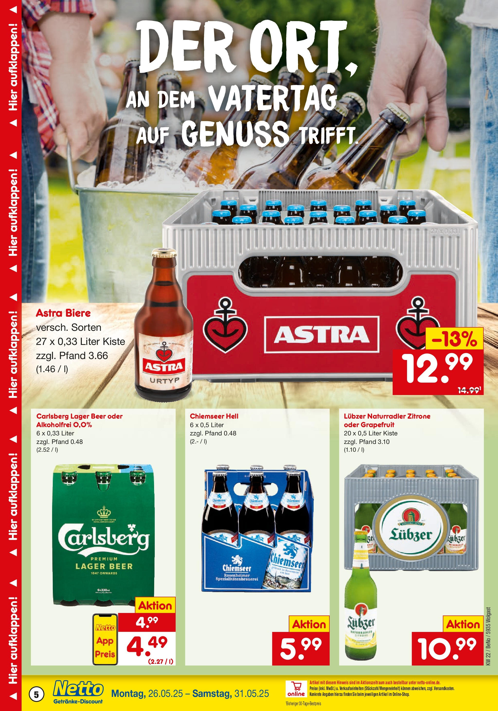 Netto Marken-Discount prospekt Wolgast	 (ab 26.05.2025) » Angebote | Seite: 5 | Produkte: Astra, Grapefruit, Zitrone, Lubzer