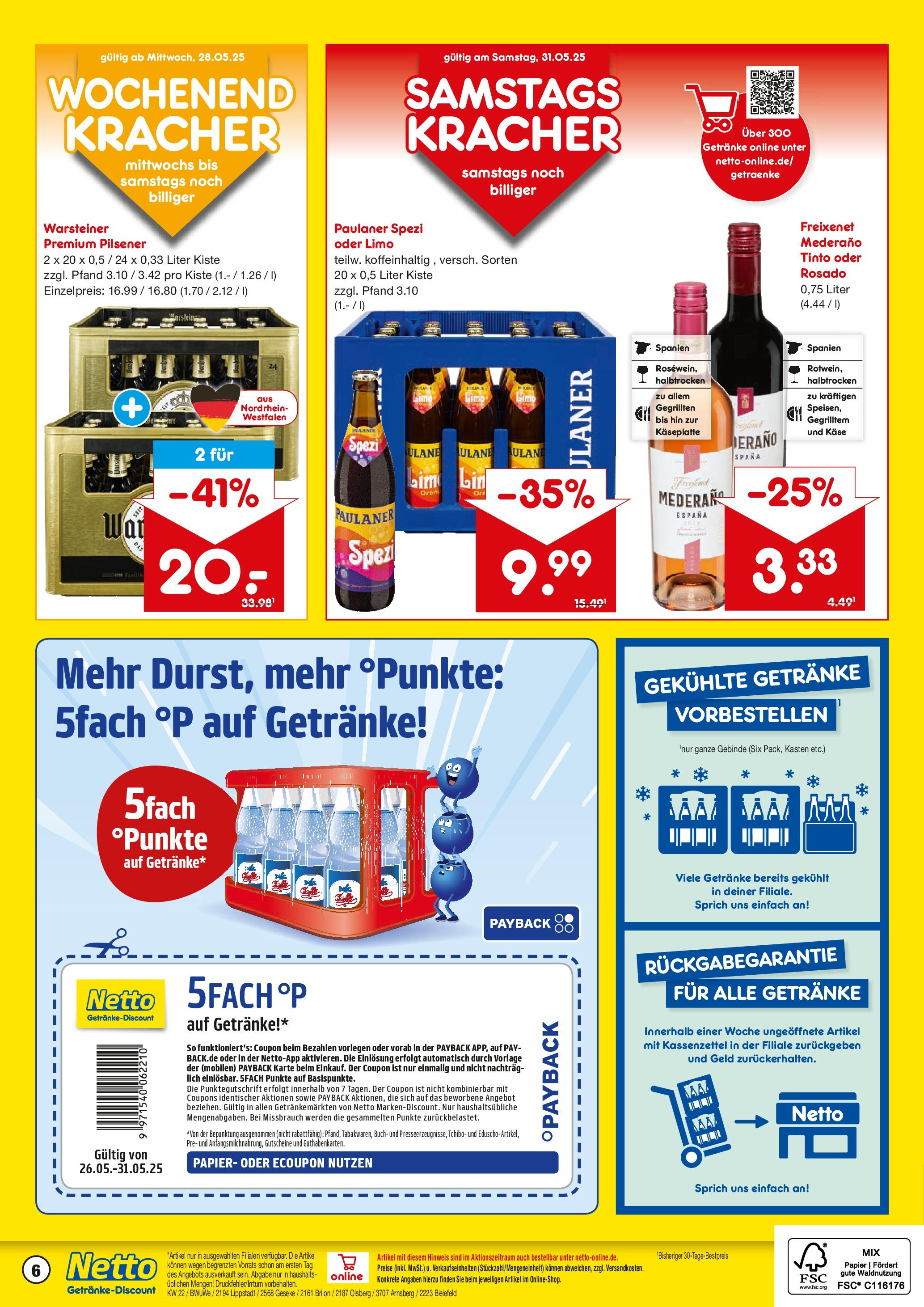 Netto Marken-Discount prospekt Bielefeld-Jöllenbeck	 (ab 26.05.2025) » Angebote | Seite: 6 | Produkte: Käse, Freixenet, Freixenet mederano, Paulaner