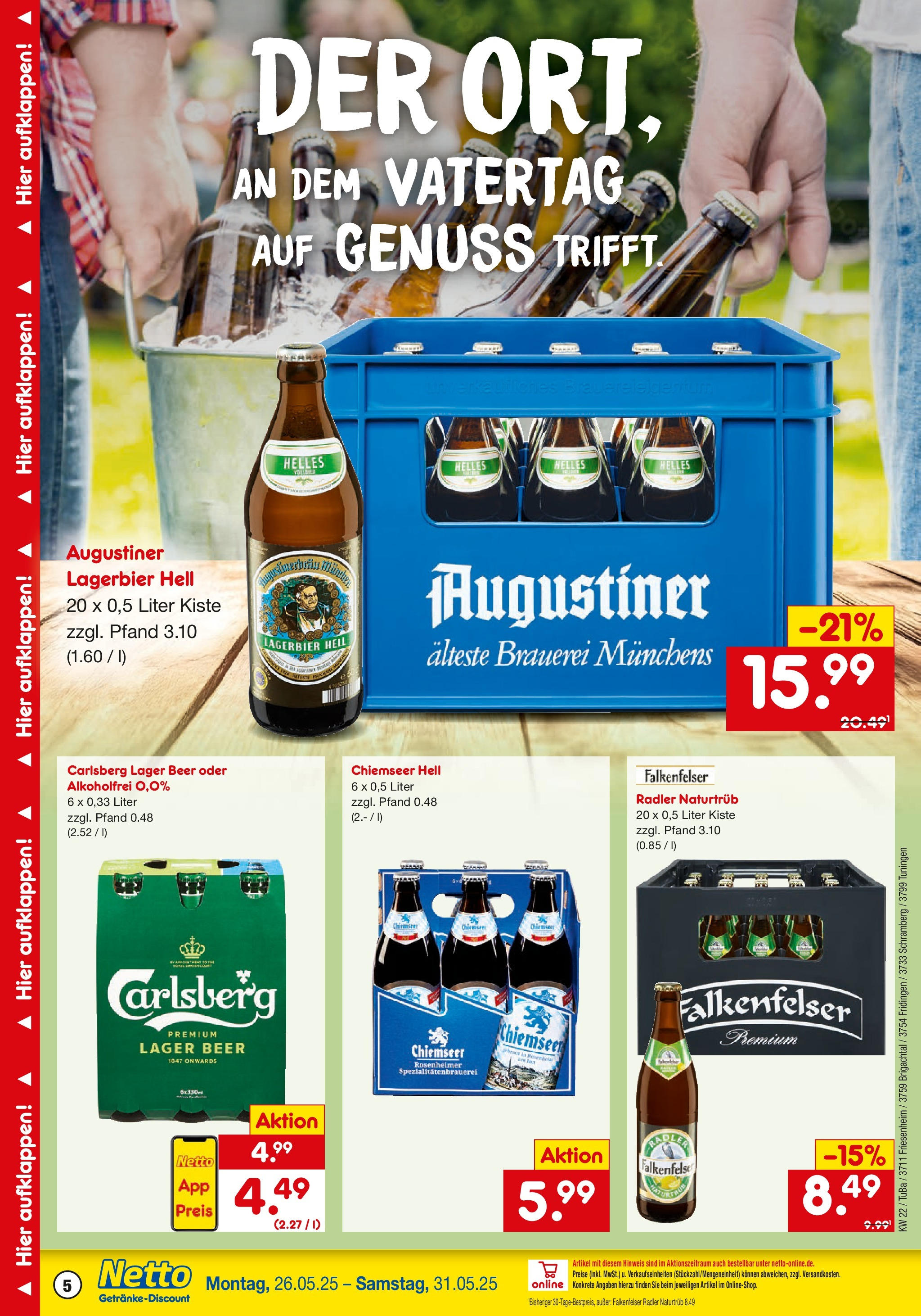 Netto Marken-Discount prospekt Fridingen	 (ab 26.05.2025) » Angebote | Seite: 5 | Produkte: Carlsberg, Radler