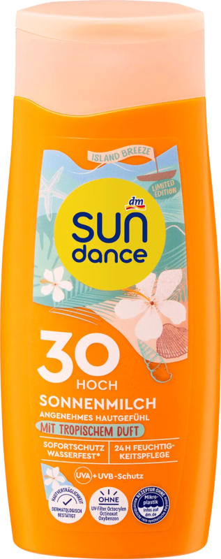 SUNDANCE Sonnenmilch mit tropischem Duft, island breeze, LSF 30