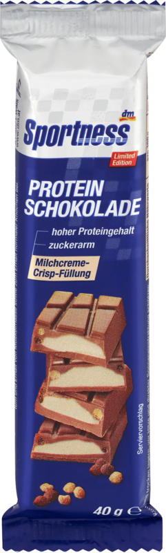 Sportness Protein Schokolade mit Milchcreme Crisp Füllung