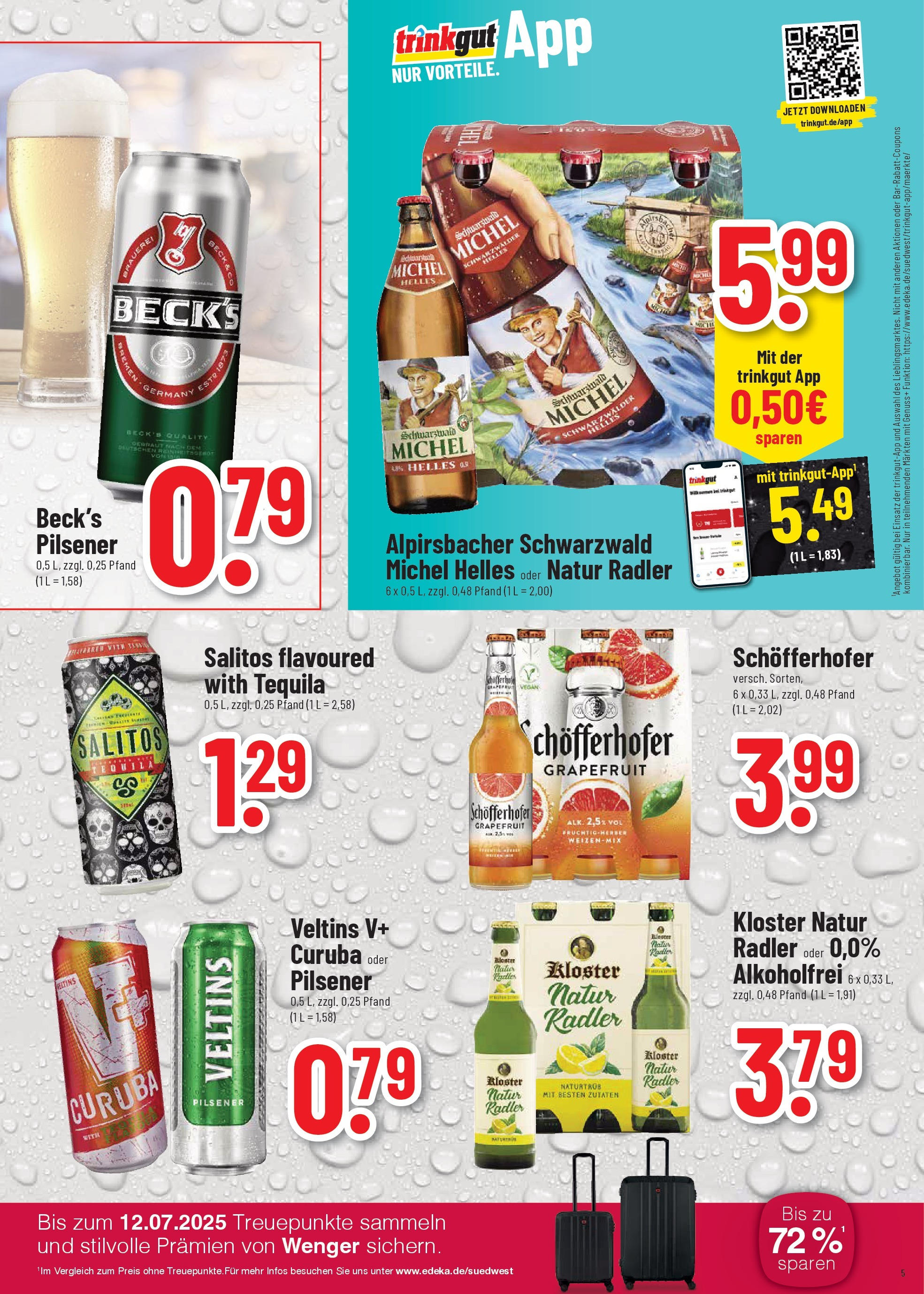 Trinkgut prospekt Offenbach	 (ab 25.05.2025) » Angebote online | Seite: 5 | Produkte: Tequila, Grapefruit, Radler, Veltins