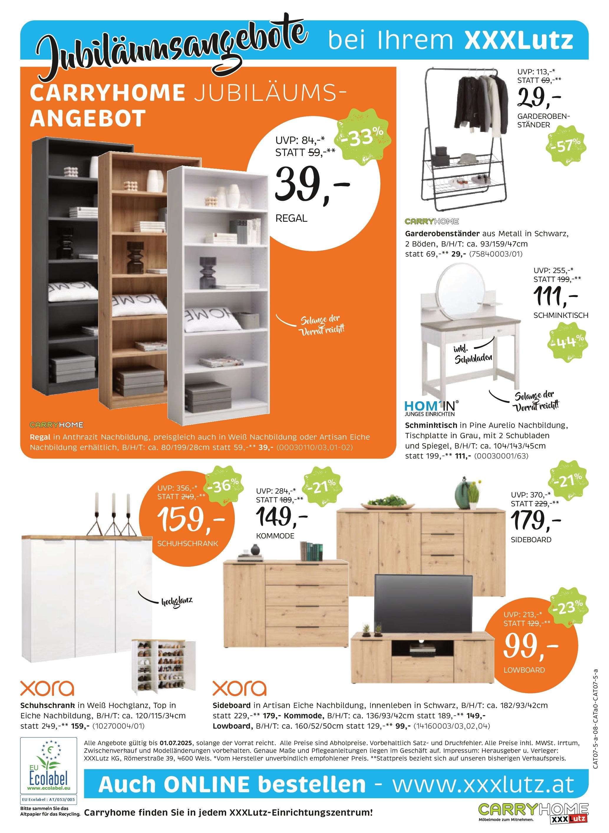 XXXLutz Carry Home von 17.06.2025 - Aktuelle Angebote | Seite: 8 | Produkte: Kommode, Regal