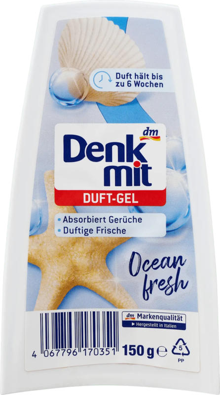 Denkmit Lufterfrischer Duft-Gel Ocean Fresh