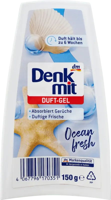 Denkmit Lufterfrischer Duft-Gel Ocean Fresh