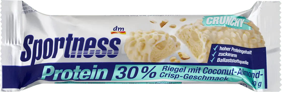 Sportness Proteinriegel 30%, Coconut Almond Crisp Geschmack