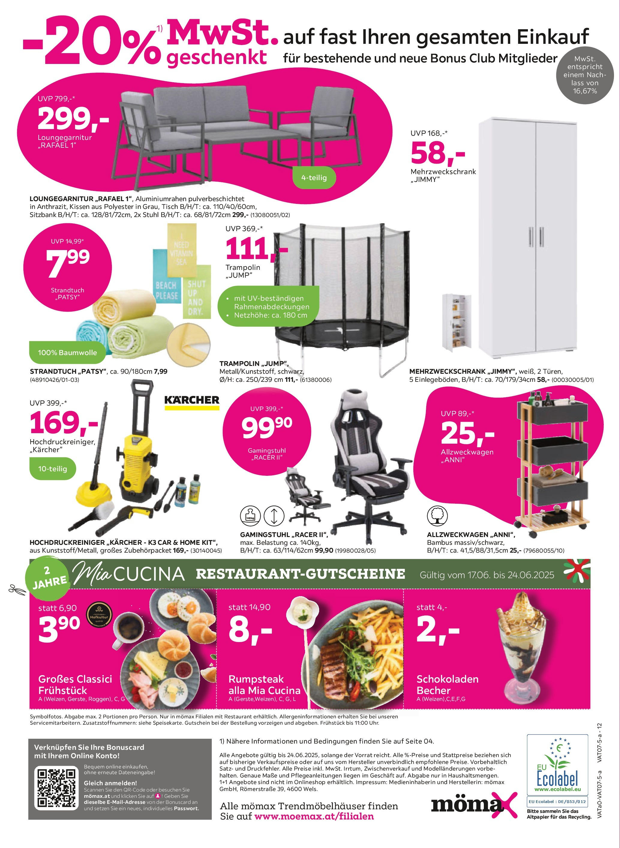 Mömax Prospekt aktuell von 17.06.2025 - Aktuelle Angebote | Seite: 12 | Produkte: Kissen, Tisch, Stuhl