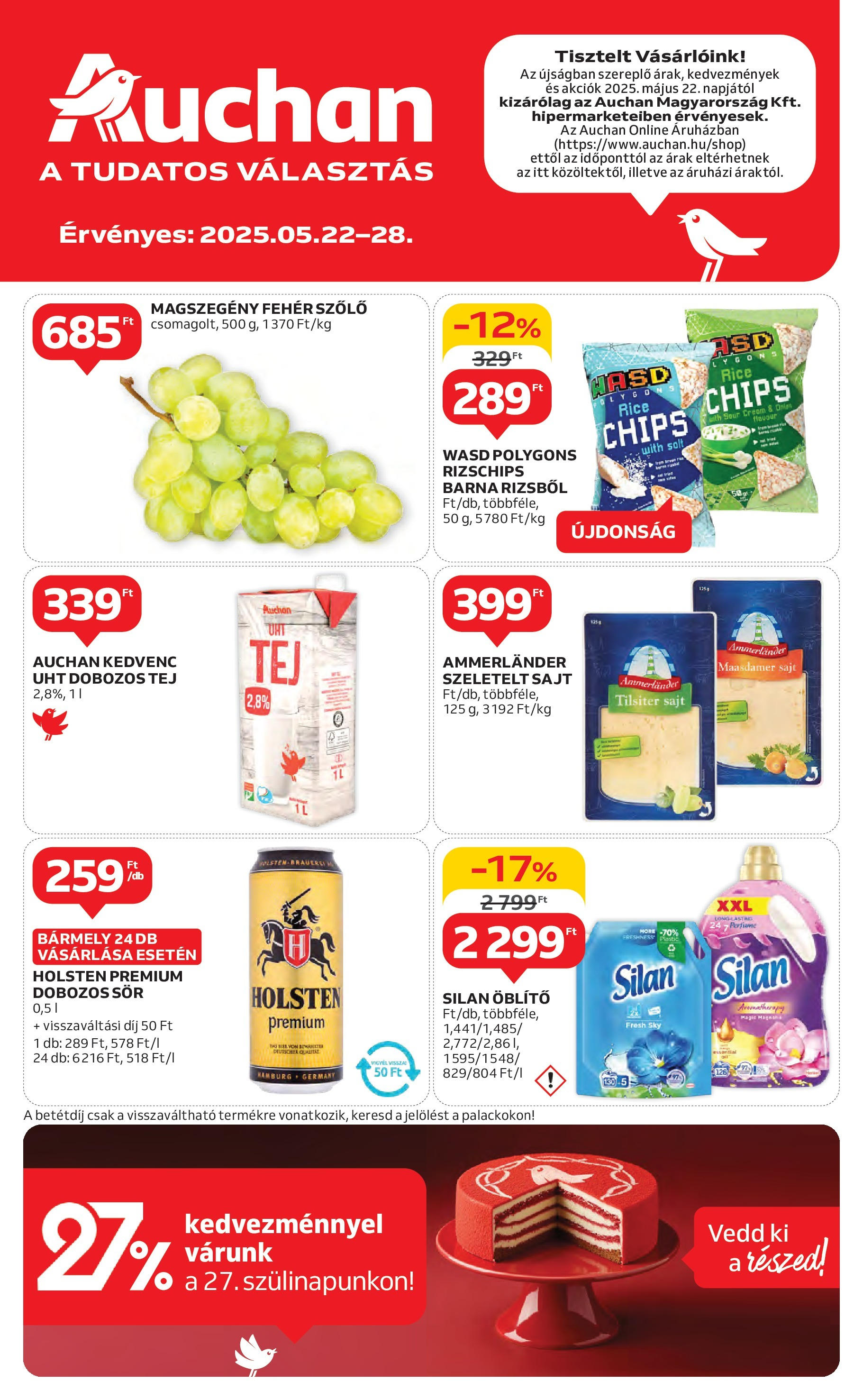Auchan aktuális szórólap, érvényes 2025.05.21.-től - 1 oldal