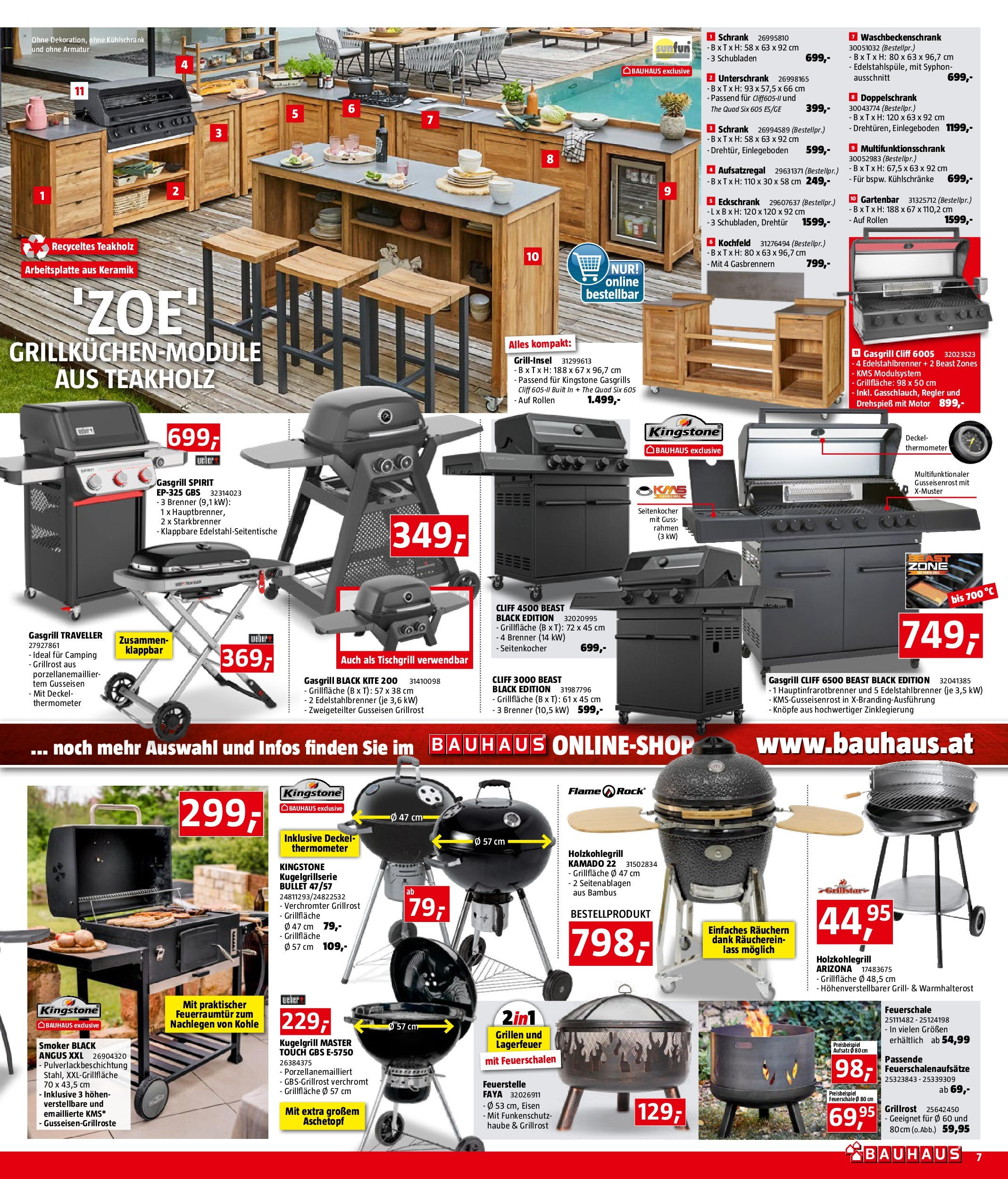 Bauhaus Prospekt aktuell von 26.05.2025 - Aktuelle Angebote | Seite: 7 | Produkte: Kühlschrank, Grill, Thermometer, Schrank