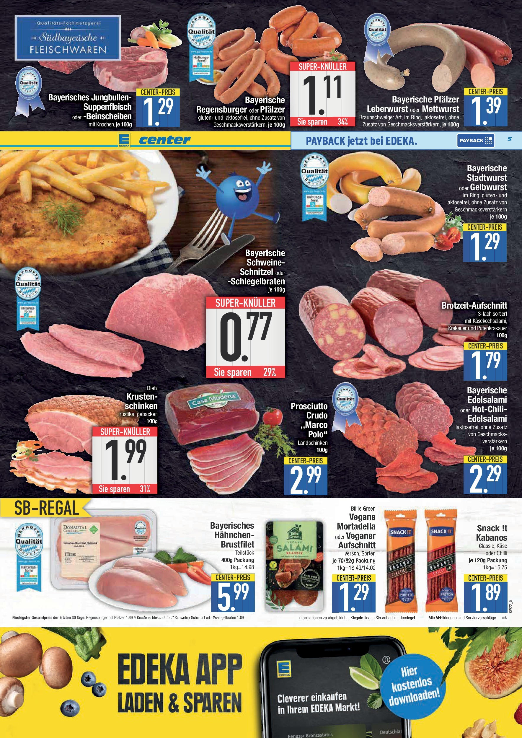 Edeka prospekt Ingolstadt	 (ab 25.05.2025) » Angebote Online | Seite: 5 | Produkte: Käse, Schnitzel, Suppenfleisch, Schinken