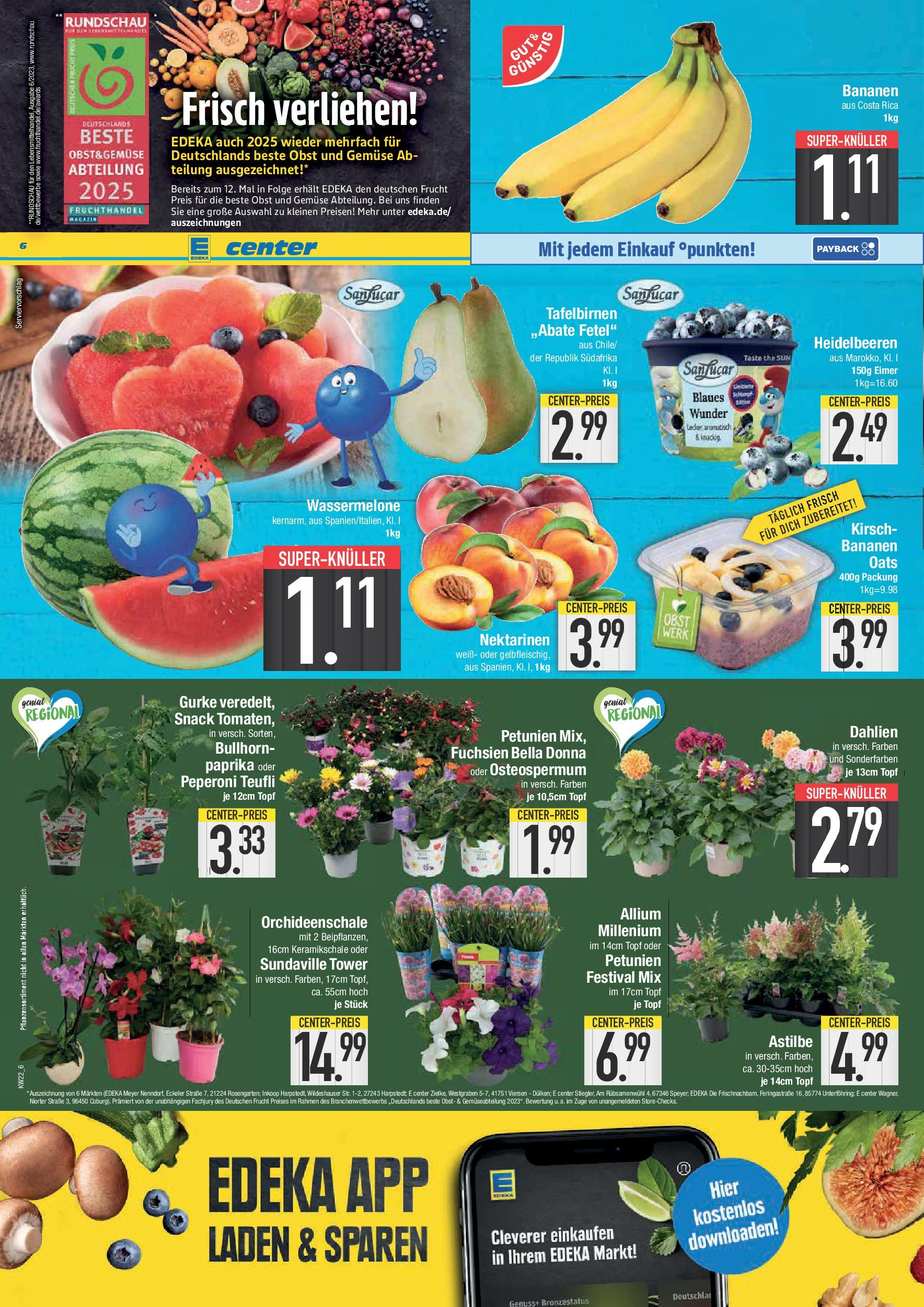 Edeka prospekt Ingolstadt	 (ab 25.05.2025) » Angebote Online | Seite: 6 | Produkte: Gemüse, Paprika, Obst, Wassermelone