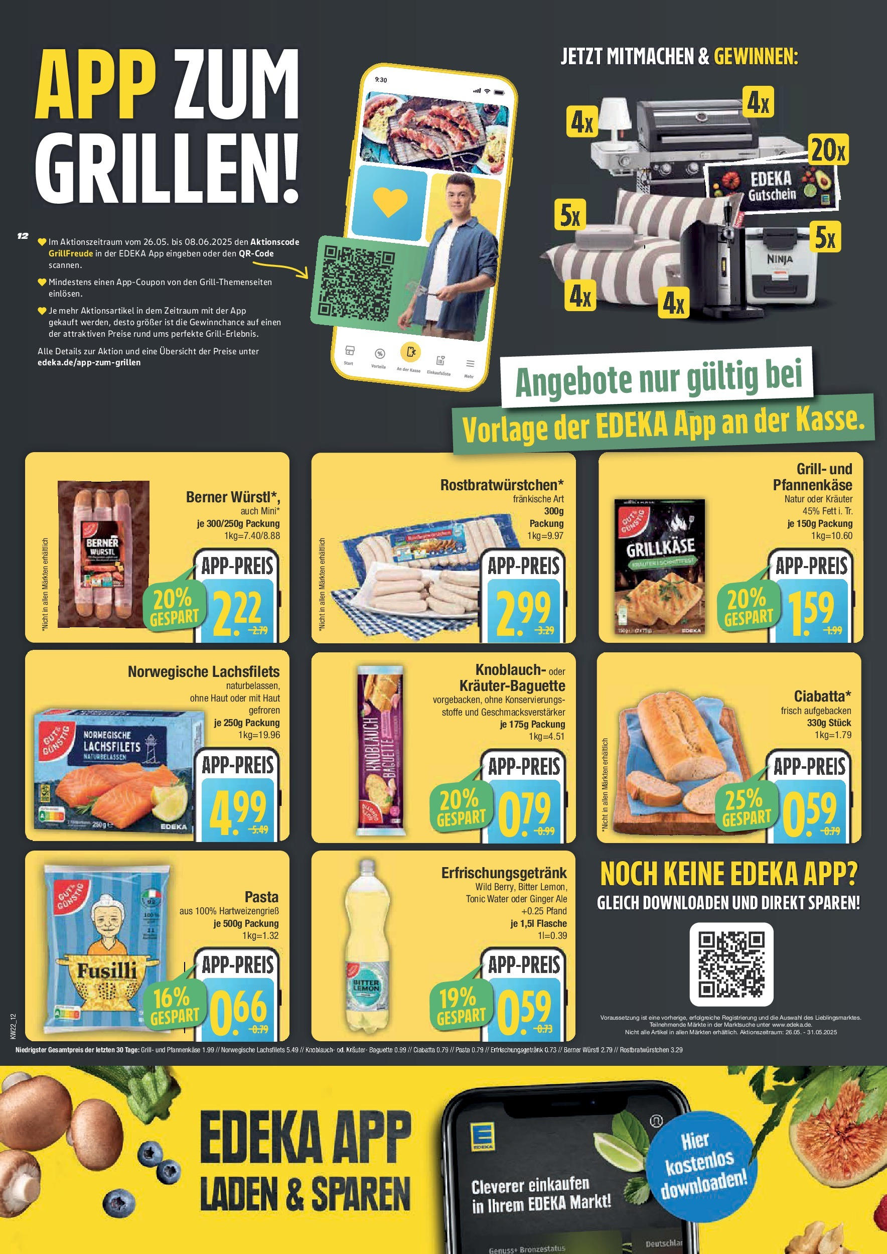 Edeka prospekt Ingolstadt	 (ab 25.05.2025) » Angebote Online | Seite: 12 | Produkte: Grill, Würstl, Baguette, Pasta