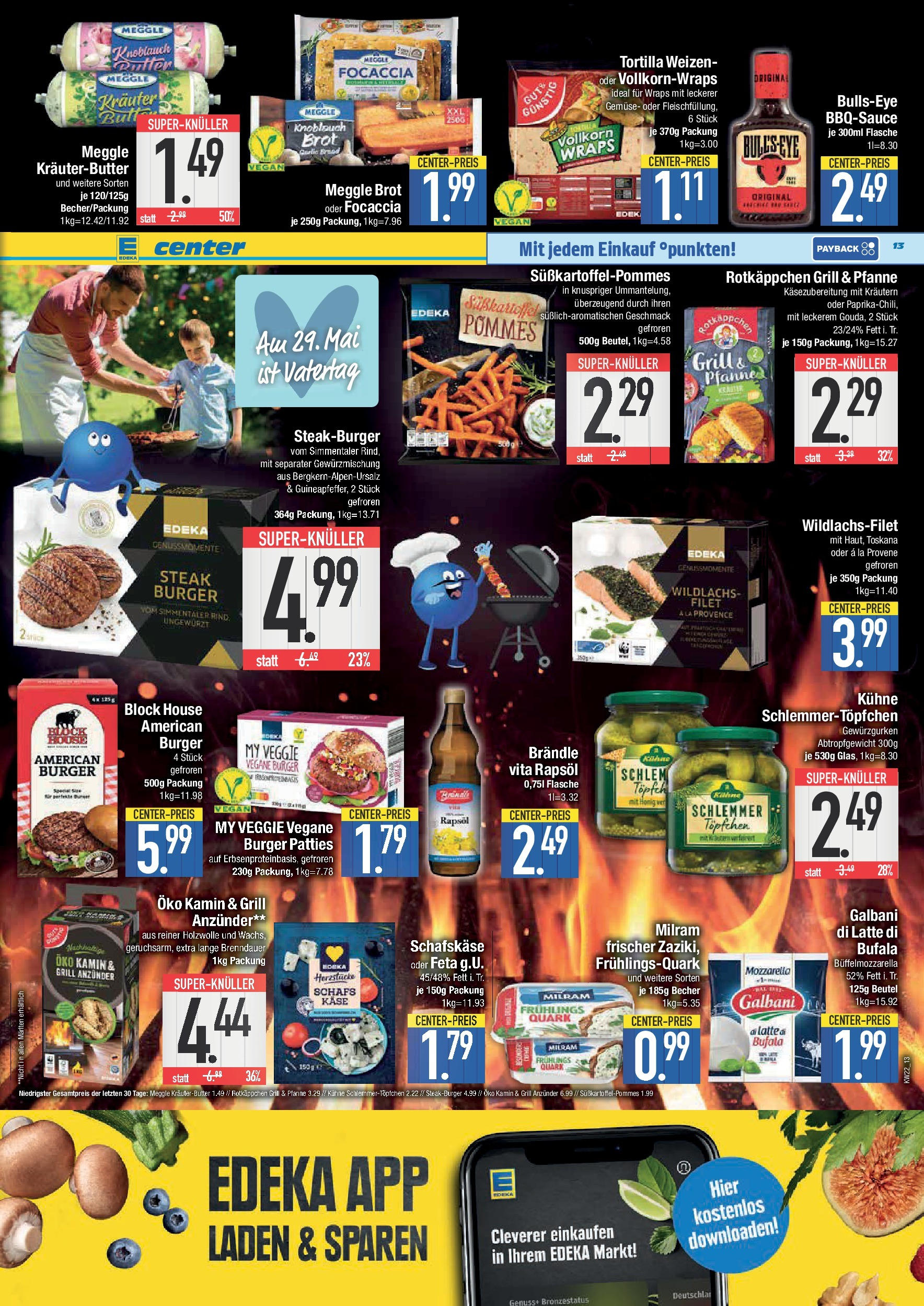 Edeka prospekt Ingolstadt	 (ab 25.05.2025) » Angebote Online | Seite: 13 | Produkte: Grill, Quark, Feta, Rapsöl