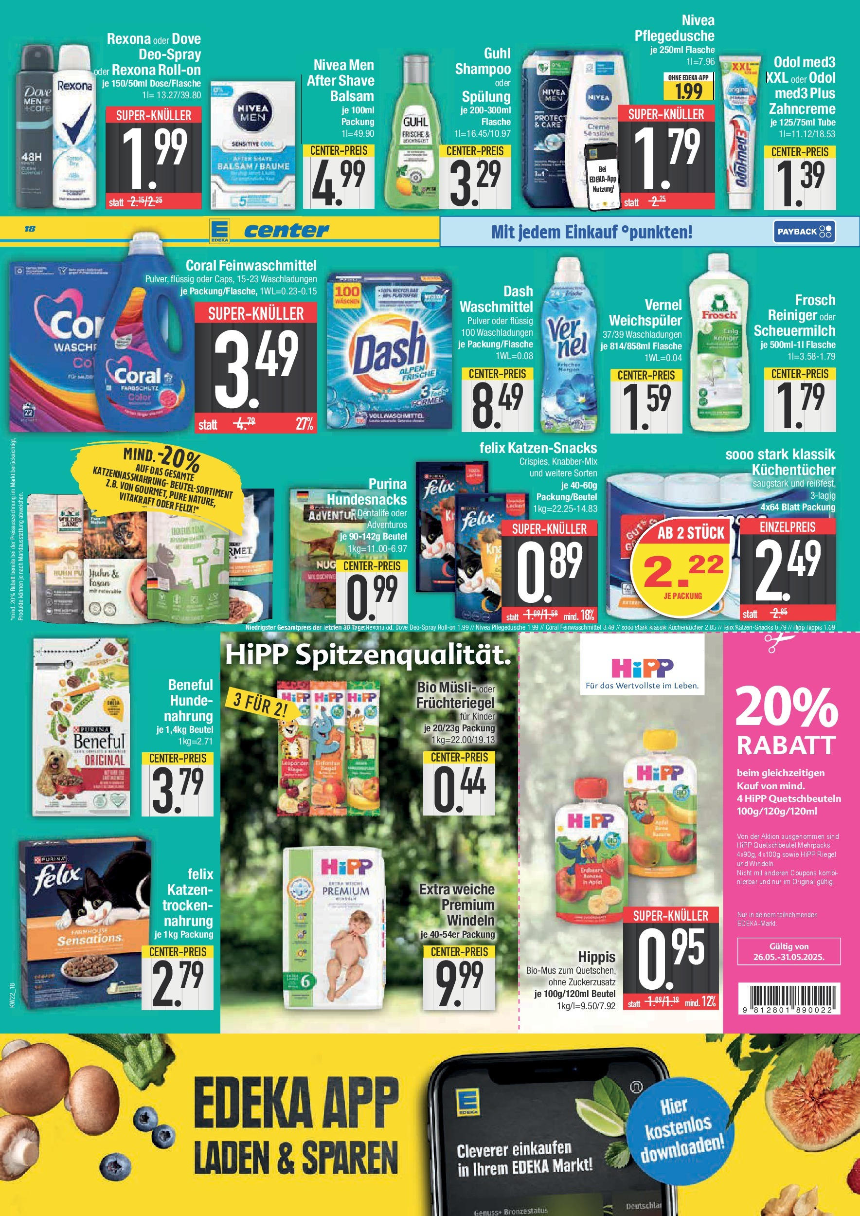 Edeka prospekt Ingolstadt	 (ab 25.05.2025) » Angebote Online | Seite: 18 | Produkte: Musli, Spülung, Creme, Shower Gel