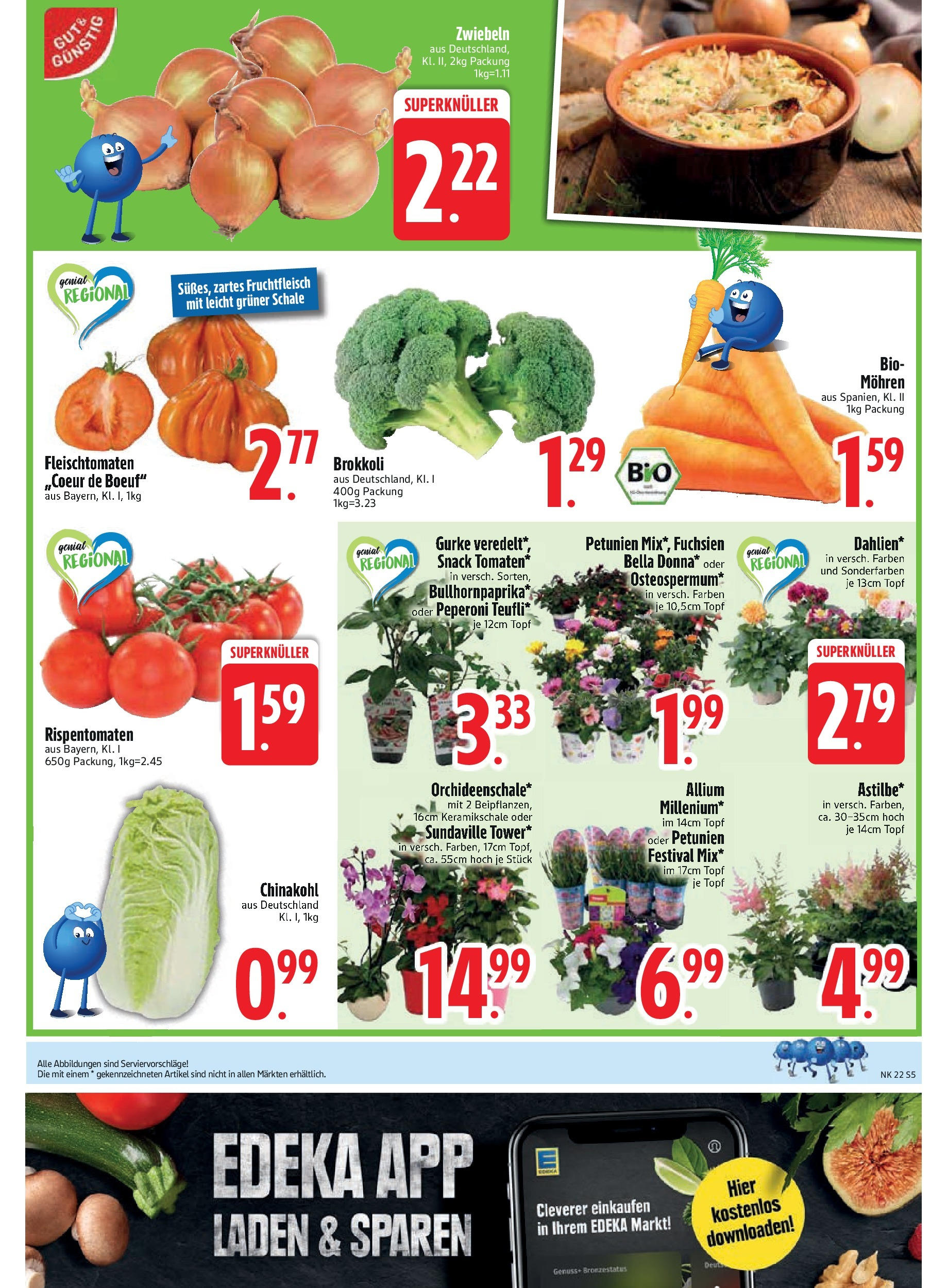 Edeka prospekt Unterföhring	 (ab 25.05.2025) » Angebote Online | Seite: 7 | Produkte: Mohren, Zwiebeln, Brokkoli, Chinakohl