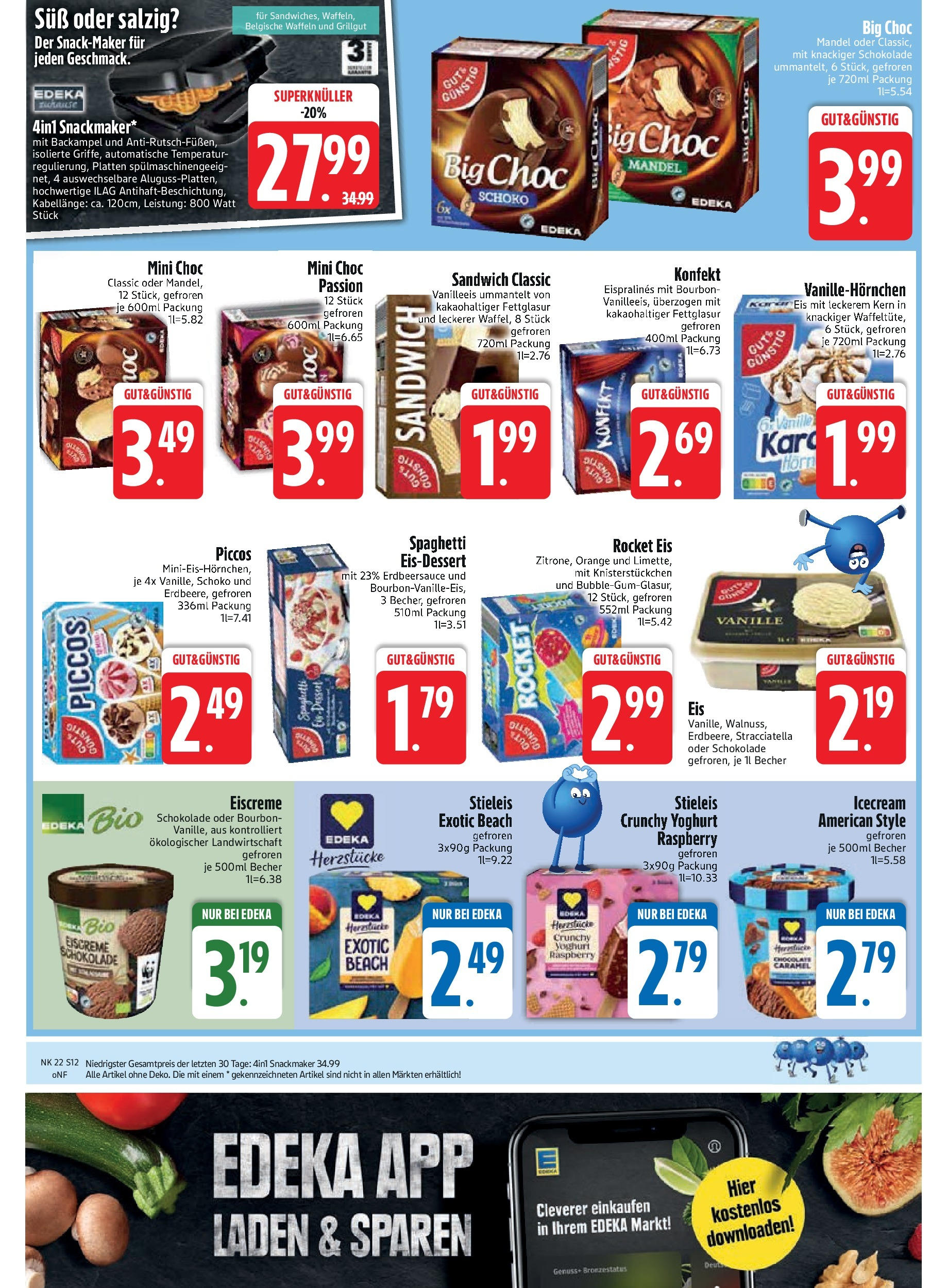 Edeka prospekt Unterföhring	 (ab 25.05.2025) » Angebote Online | Seite: 14 | Produkte: Schokolade, Waffeln, Bourbon, Eis