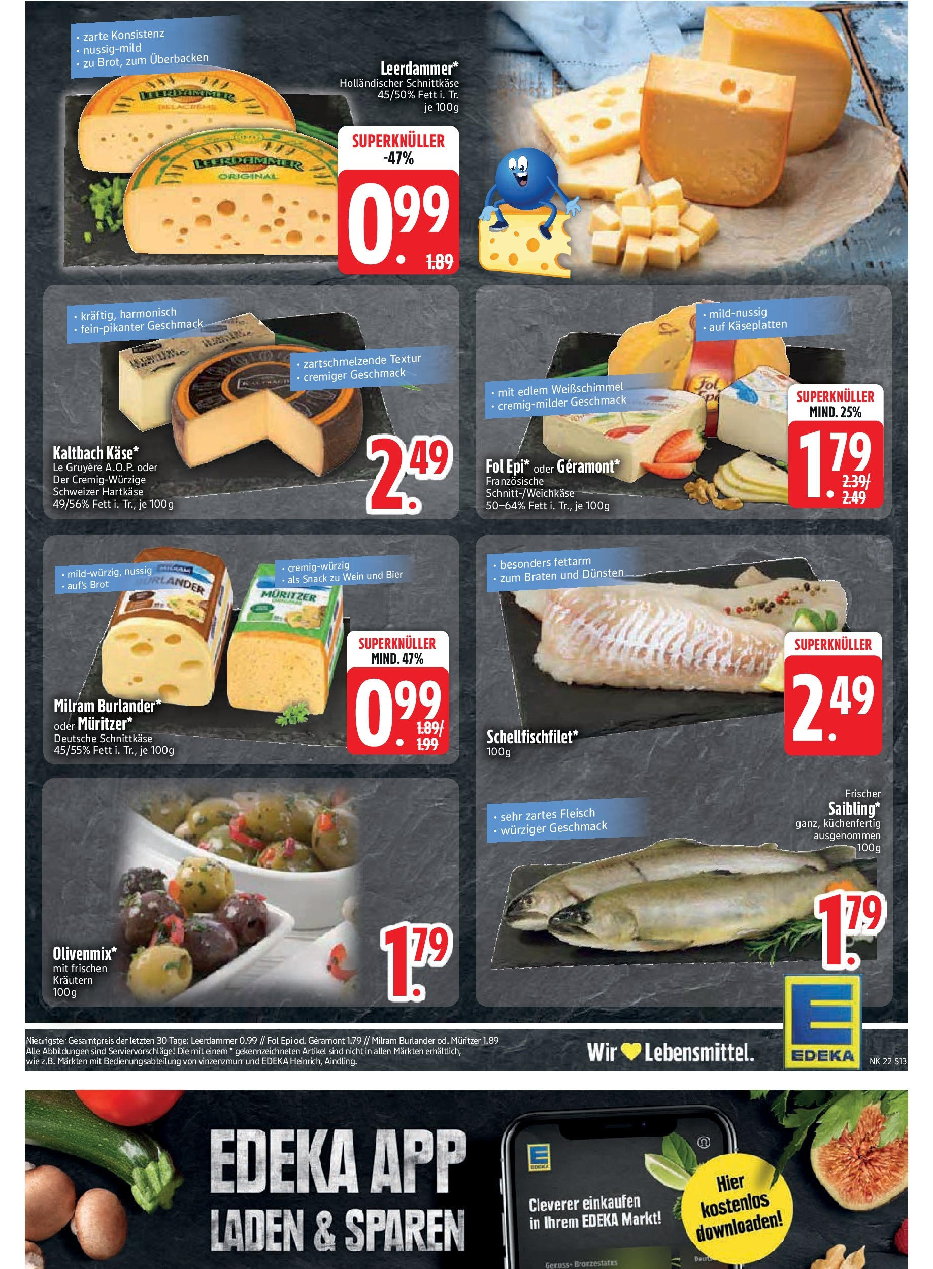 Edeka prospekt Unterföhring	 (ab 25.05.2025) » Angebote Online | Seite: 15 | Produkte: Geramont, Leerdammer, Milram, Brot