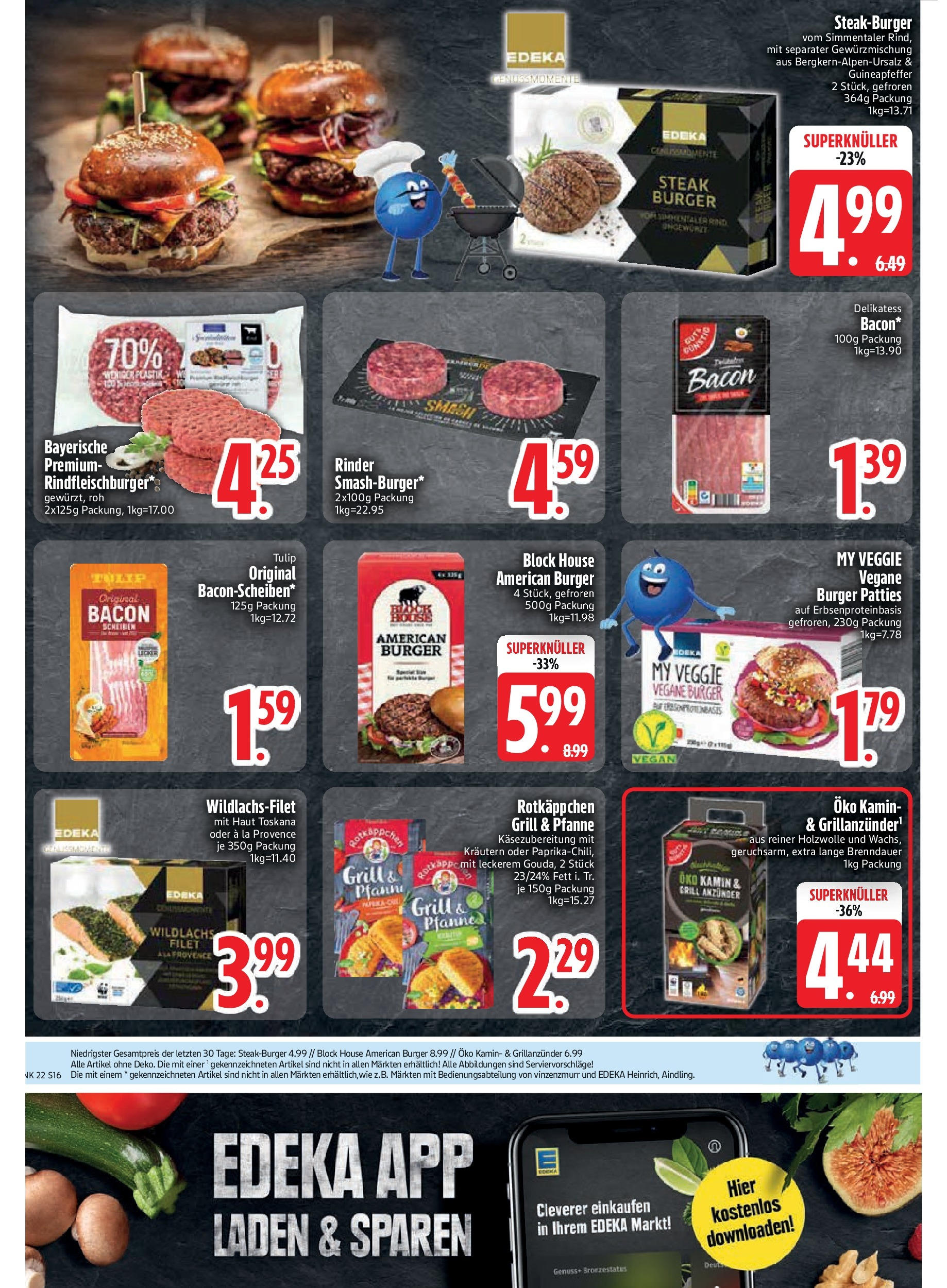 Edeka prospekt Unterföhring	 (ab 25.05.2025) » Angebote Online | Seite: 18 | Produkte: Grill, Kamin, Burger, Steak