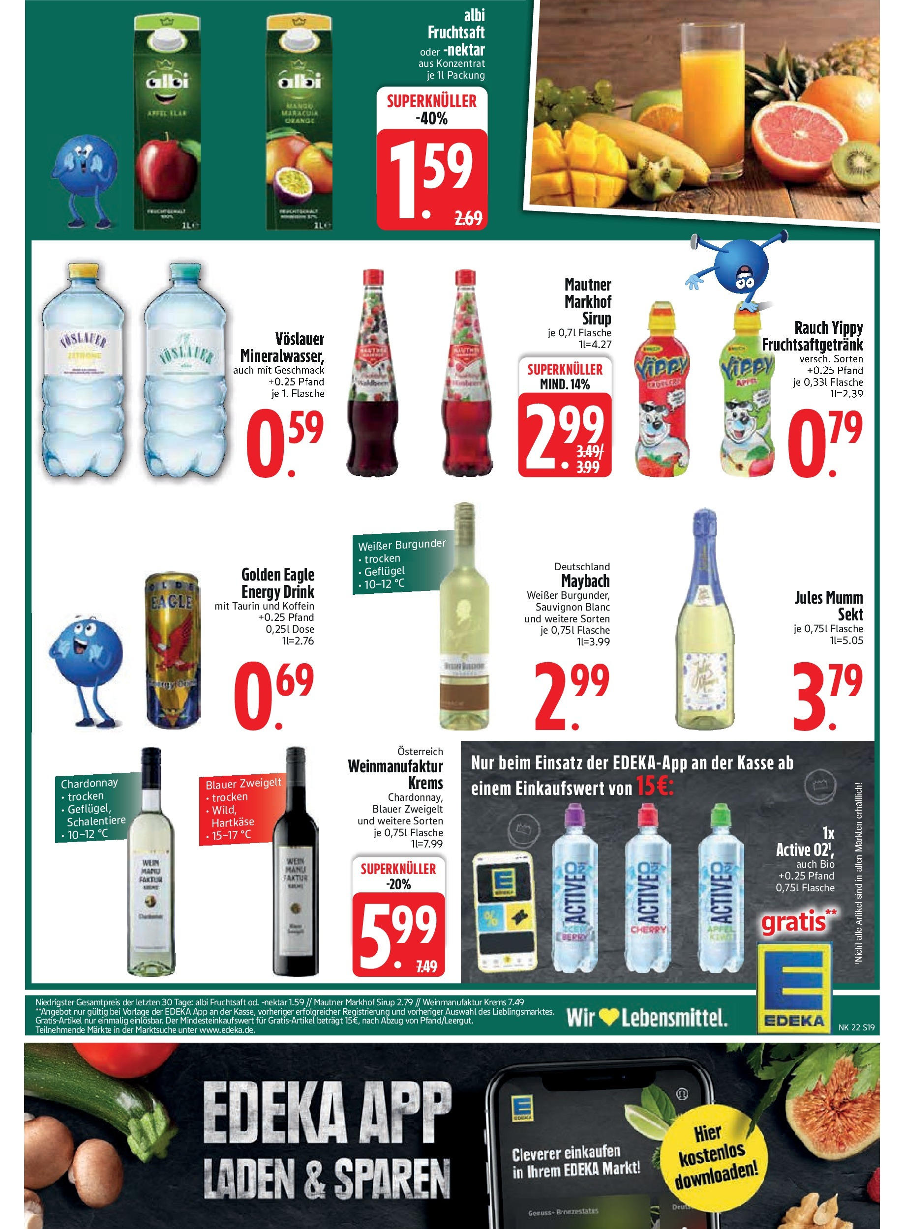 Edeka prospekt Unterföhring	 (ab 25.05.2025) » Angebote Online | Seite: 21 | Produkte: Sekt, Mineralwasser, Wein, Fruchtsaft