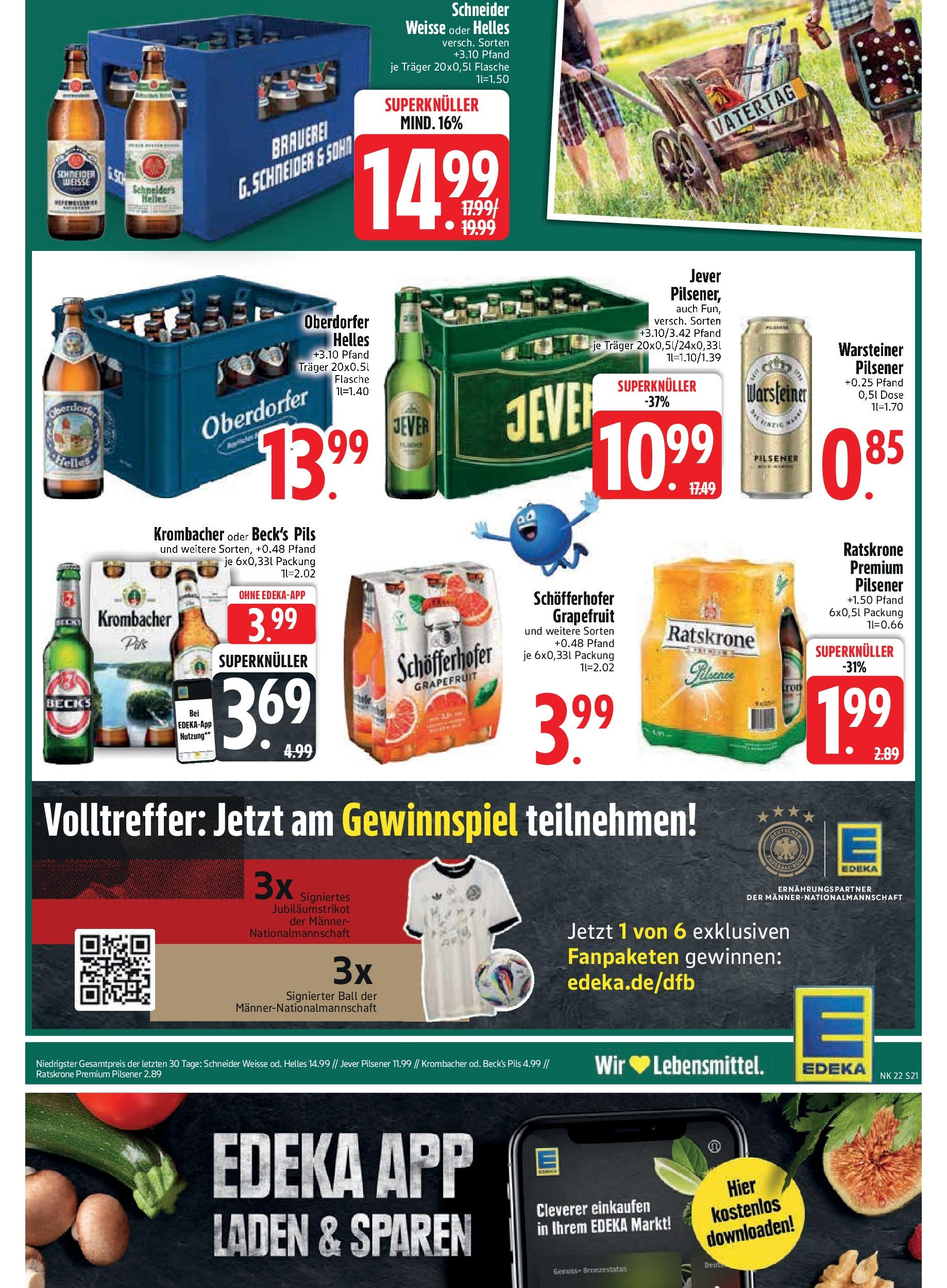 Edeka prospekt Unterföhring	 (ab 25.05.2025) » Angebote Online | Seite: 23 | Produkte: Pils, Grapefruit, Warsteiner, Krombacher