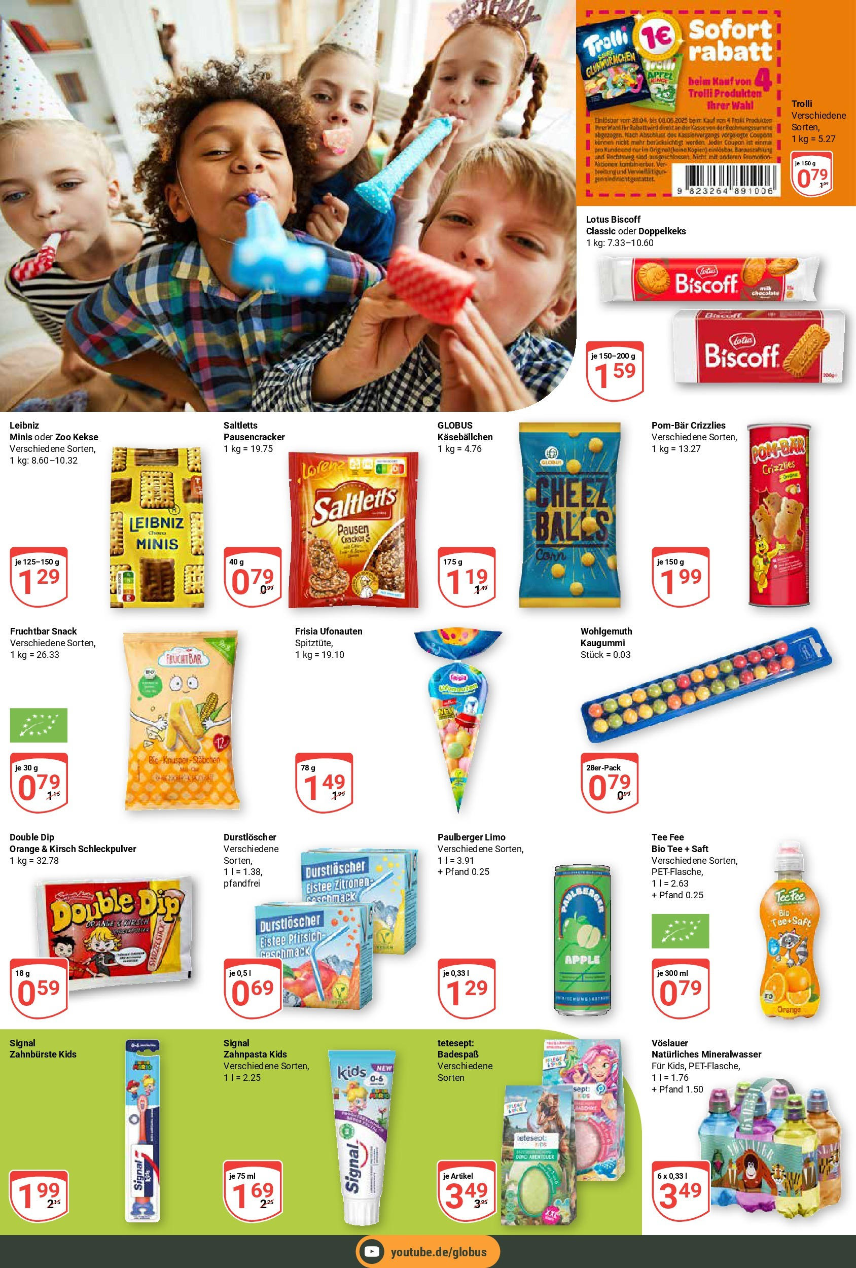 Globus prospekt Neustadt	 (ab 25.05.2025) » Angebote online | Seite: 15 | Produkte: POM-BÄR, Mineralwasser, Zahnpasta, Kekse