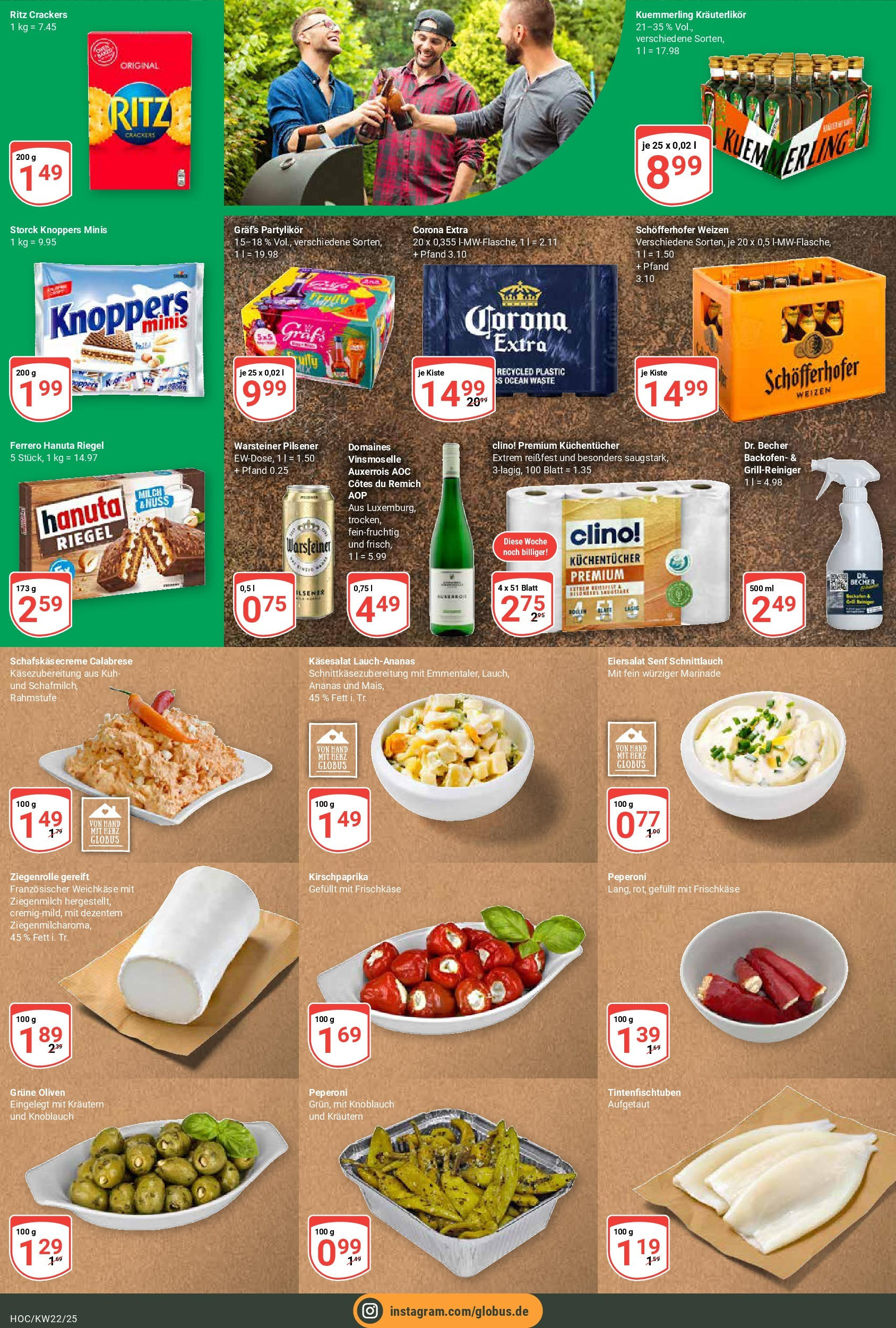 Globus prospekt Hockenheim	 (ab 25.05.2025) » Angebote online | Seite: 3 | Produkte: Knoblauch, Knoppers, Backofen, Frischkase