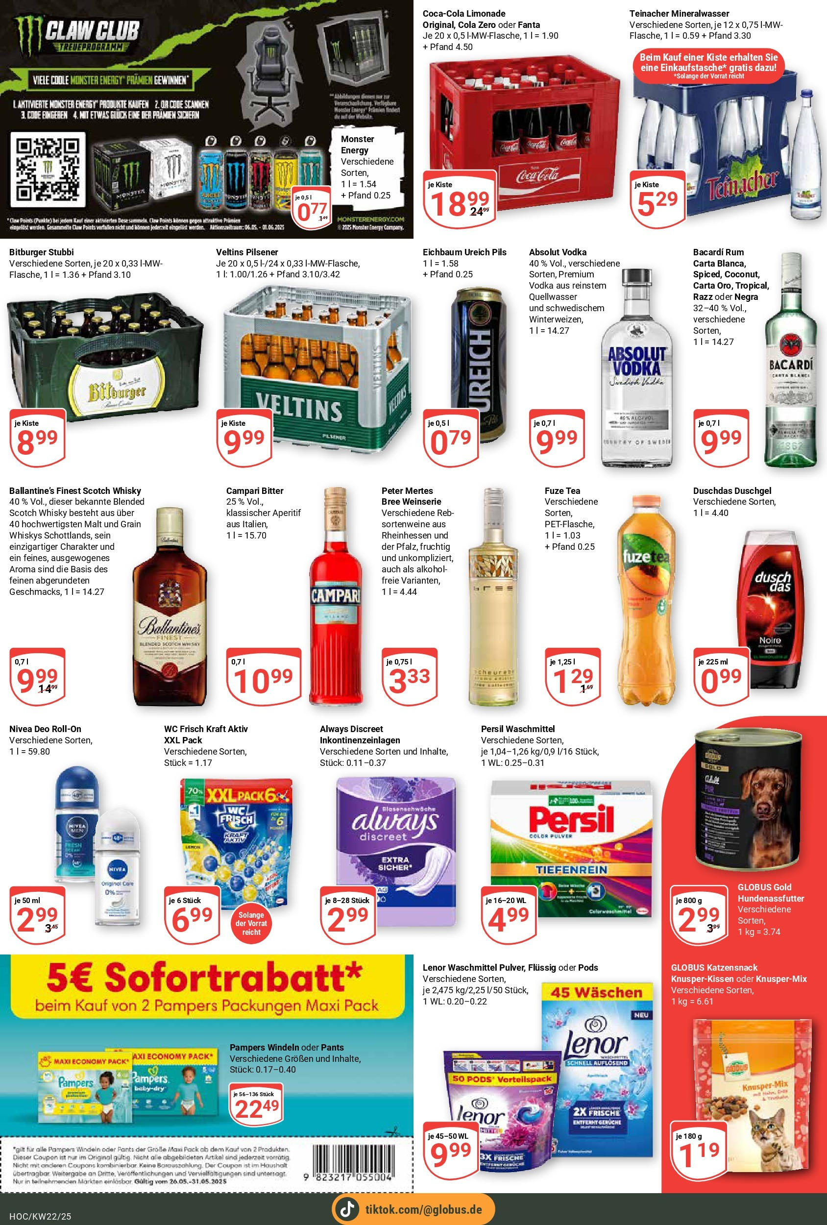 Globus prospekt Hockenheim	 (ab 25.05.2025) » Angebote online | Seite: 6 | Produkte: Limonade, Wc frisch, Shower Gel, Persil