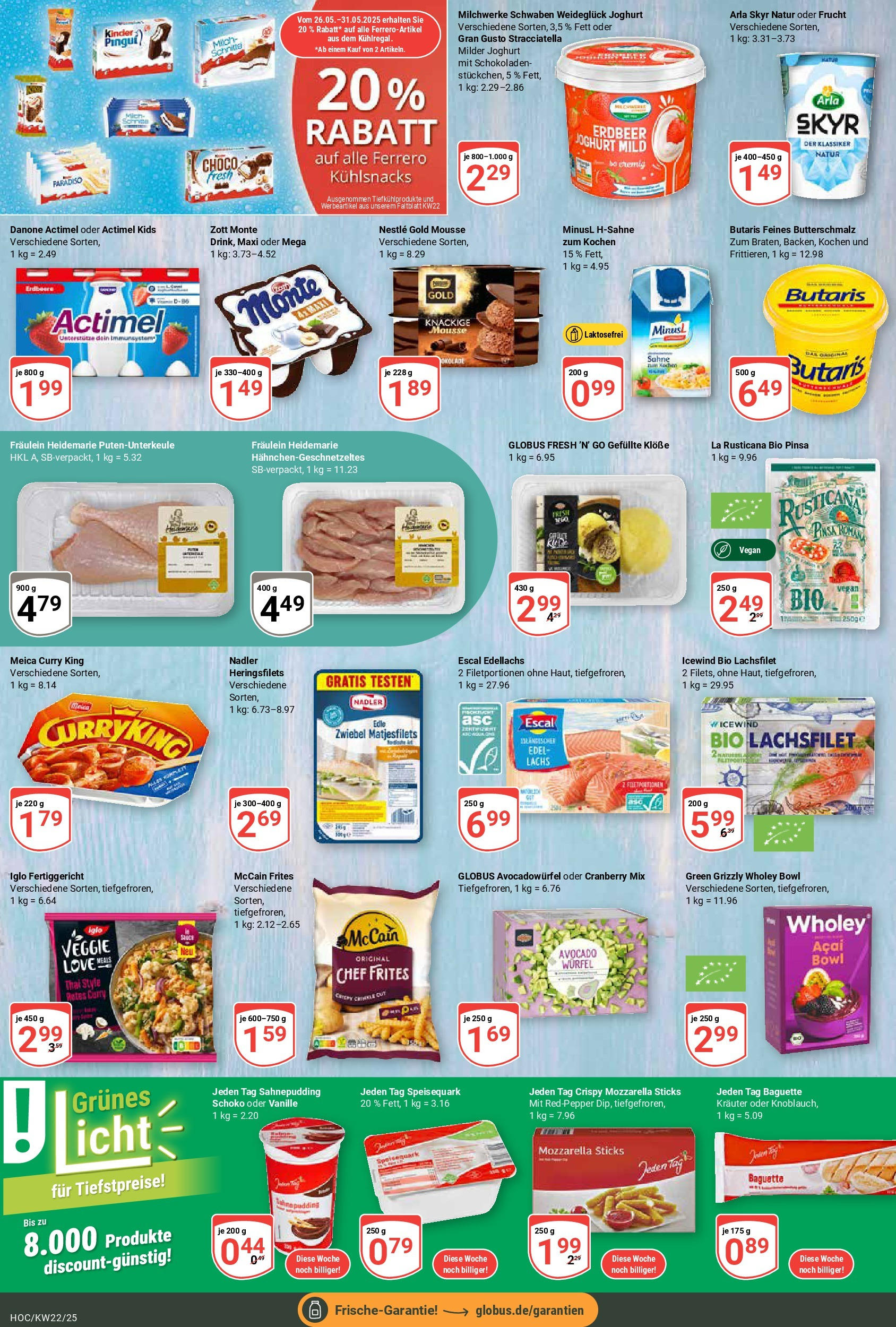 Globus prospekt Hockenheim	 (ab 25.05.2025) » Angebote online | Seite: 14 | Produkte: Butterschmalz, Actimel, Arla skyr, Avocado