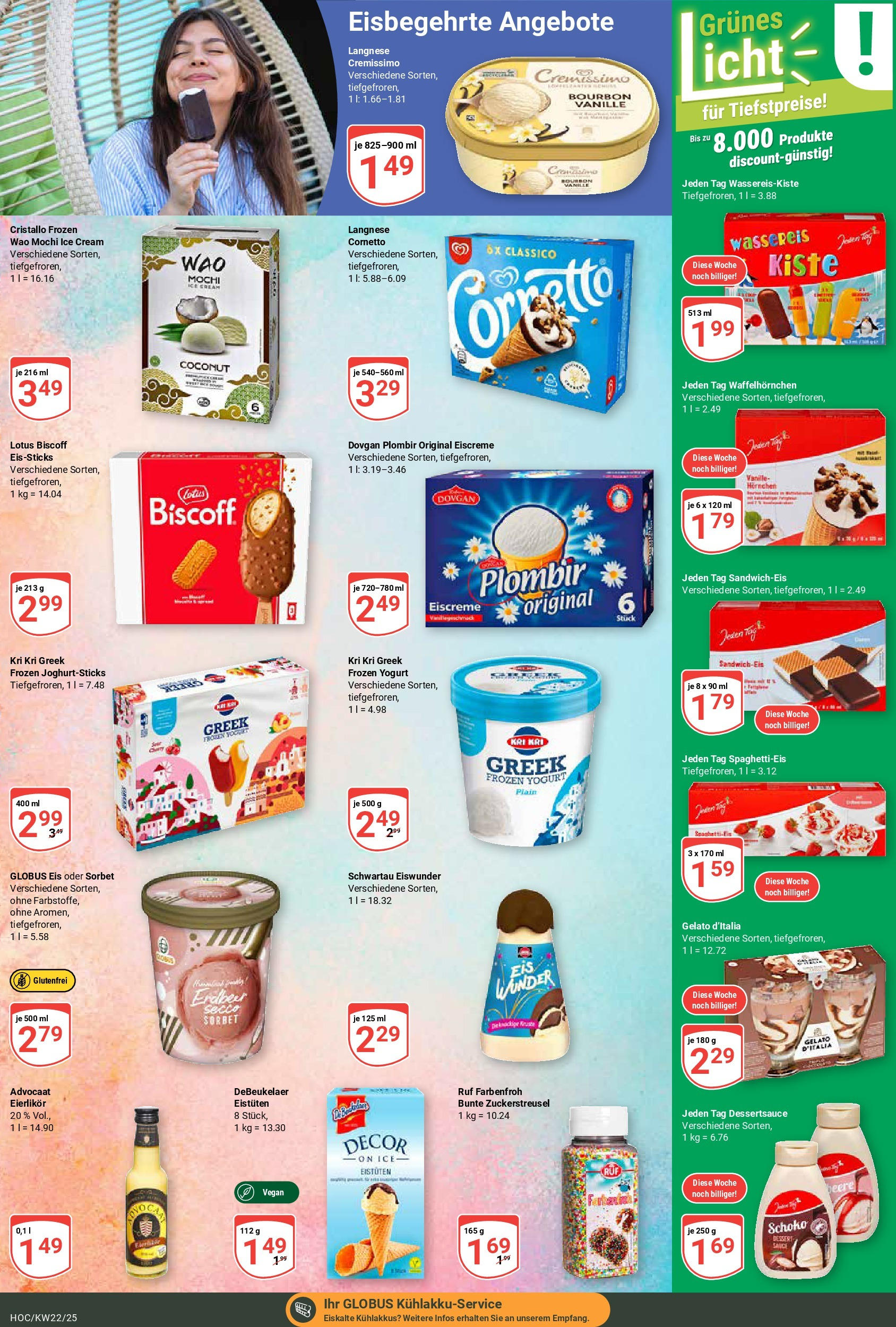 Globus prospekt Hockenheim	 (ab 25.05.2025) » Angebote online | Seite: 15 | Produkte: Eiscreme, Bourbon, Eis, Mochi