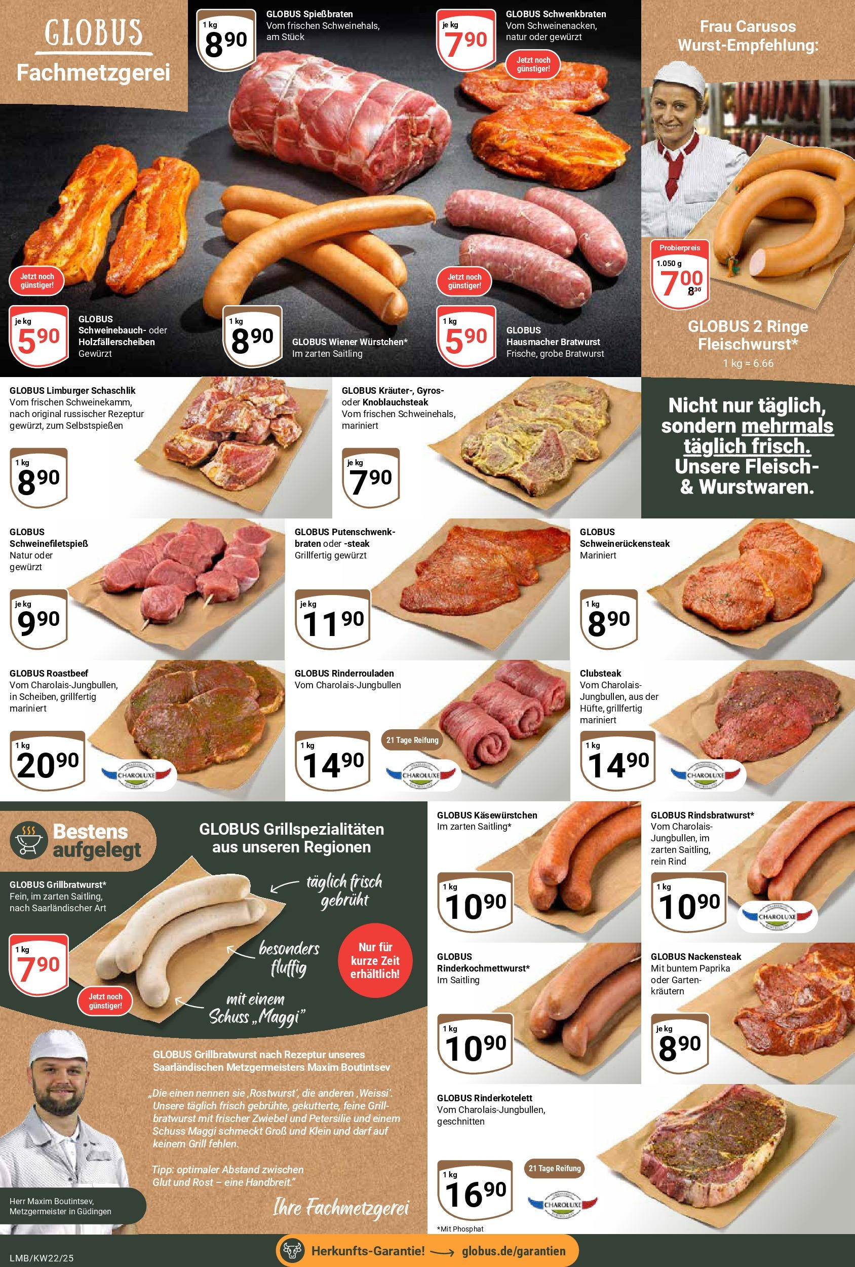 Globus prospekt Limburg	 (ab 25.05.2025) » Angebote online | Seite: 8 | Produkte: Grill, Maggi, Paprika, Fleisch