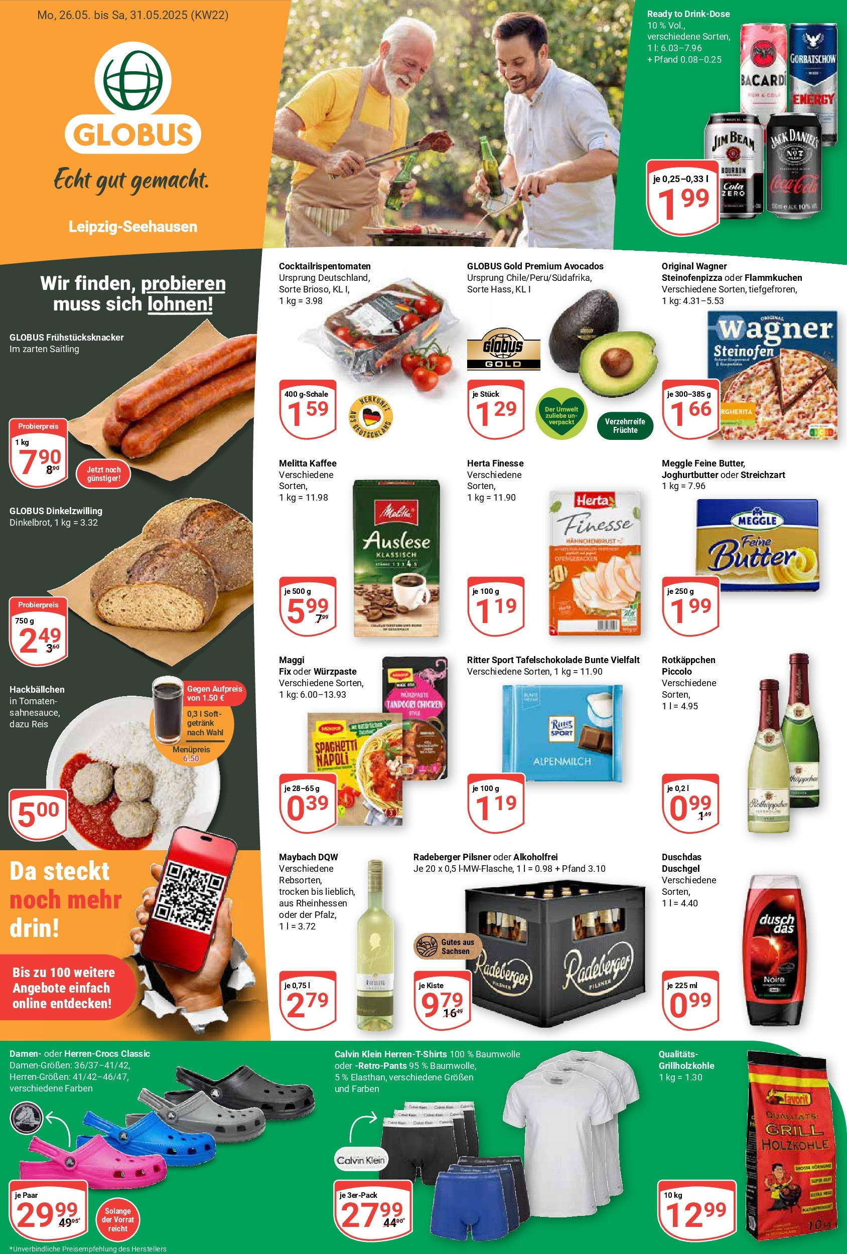 Globus prospekt Leipzig	 (ab 25.05.2025) » Angebote online | Seite: 1 | Produkte: Grill, Jim beam, Bourbon, Herta finesse