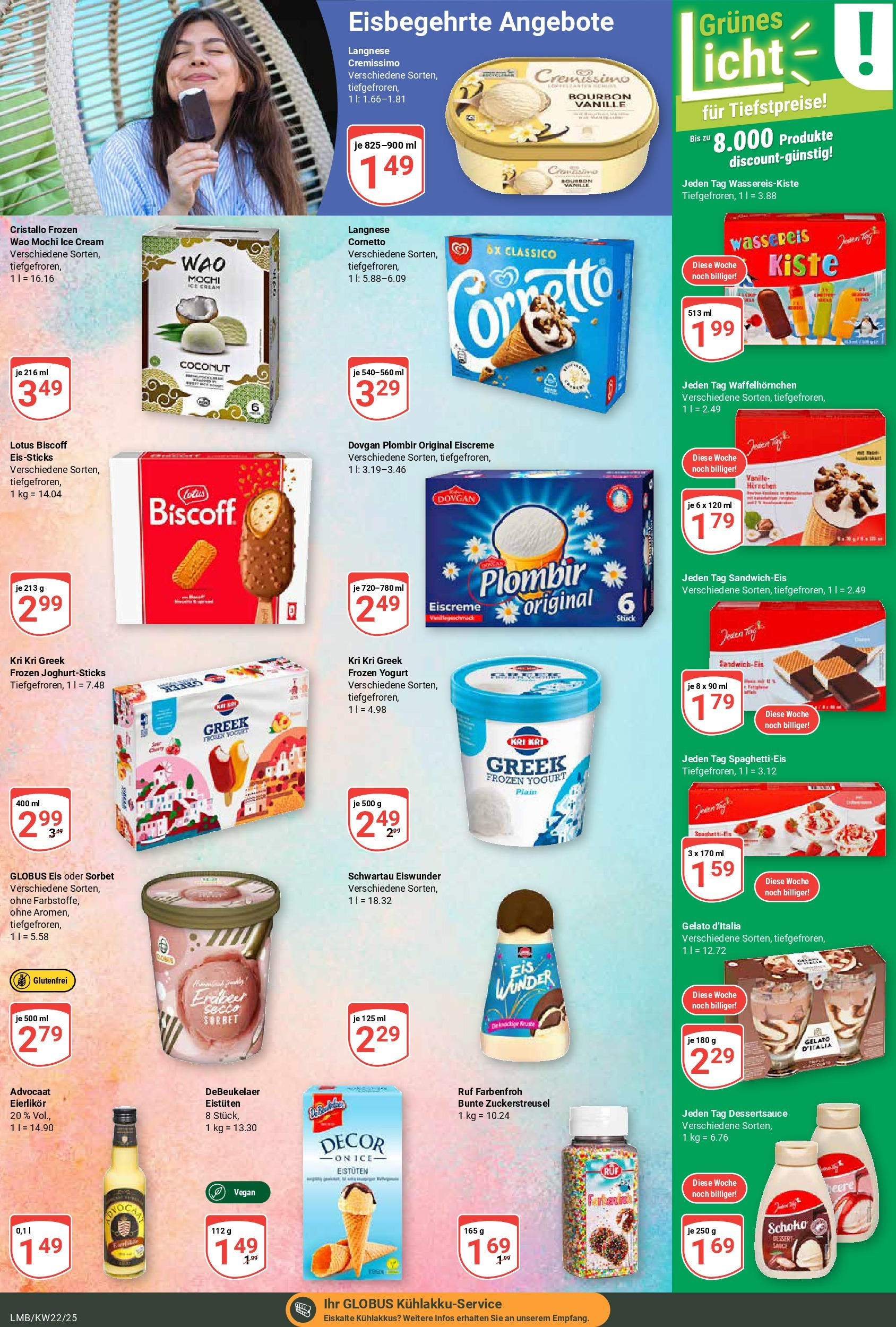 Globus prospekt Limburg	 (ab 25.05.2025) » Angebote online | Seite: 17 | Produkte: Langnese, Cremissimo, Bourbon, Eis