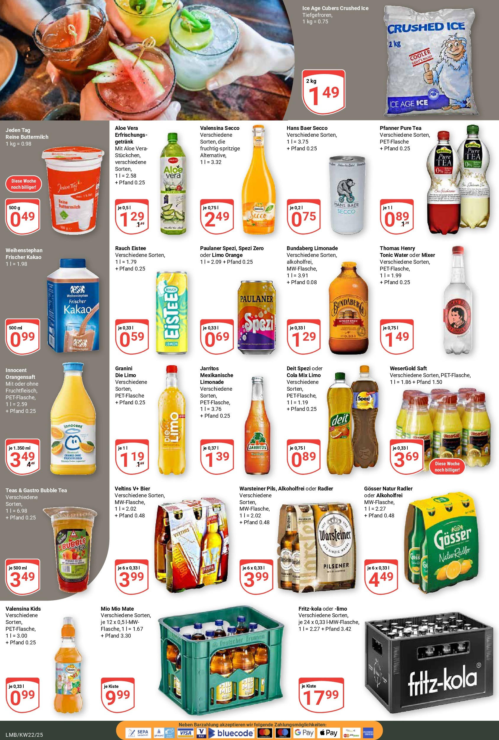 Globus prospekt Limburg	 (ab 25.05.2025) » Angebote online | Seite: 19 | Produkte: Mixer, Warsteiner, Granini die limo, Saft