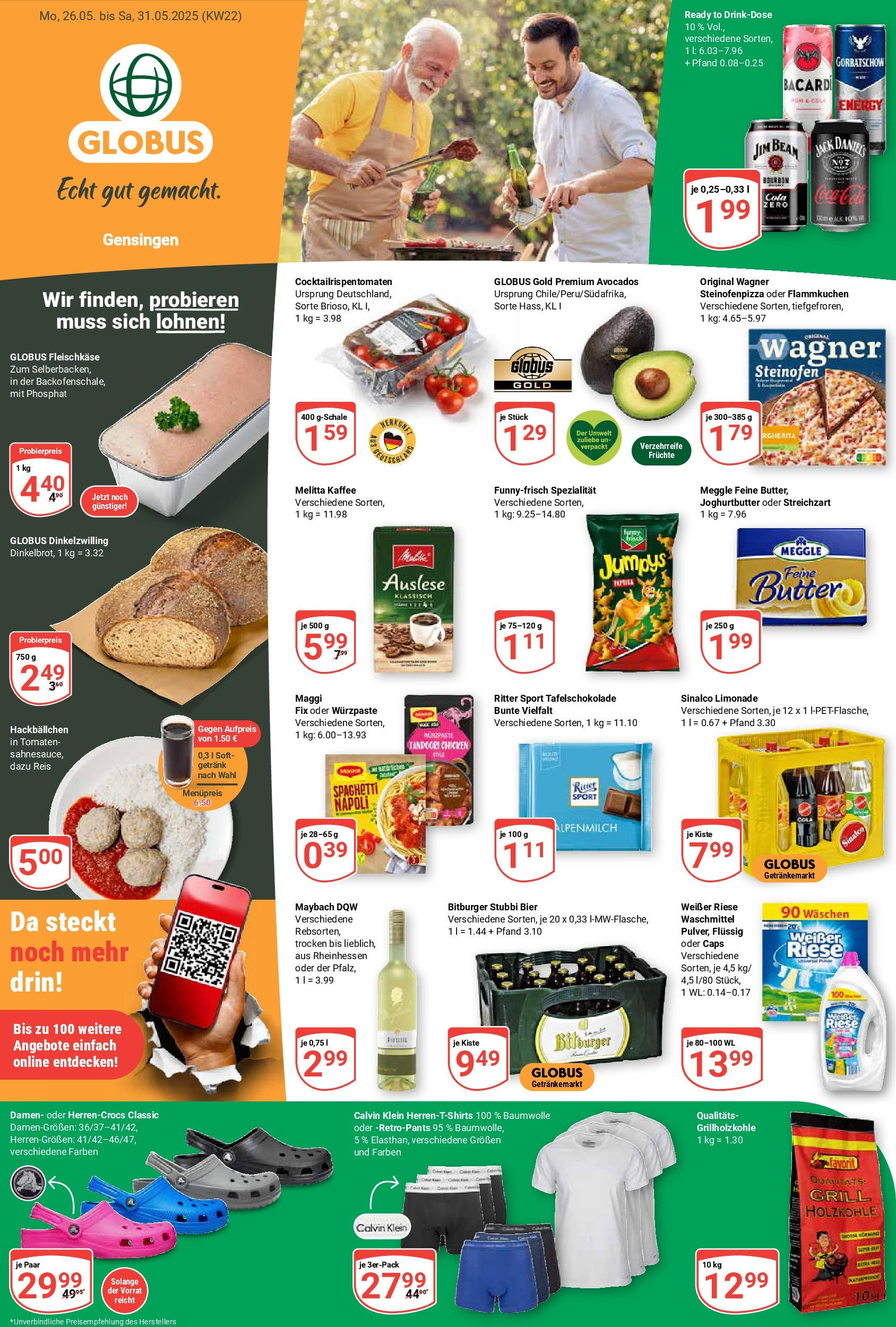 Globus prospekt Gensingen	 (ab 25.05.2025) » Angebote online | Seite: 1 | Produkte: Bacardi, Maggi, Butter, Maggi fix