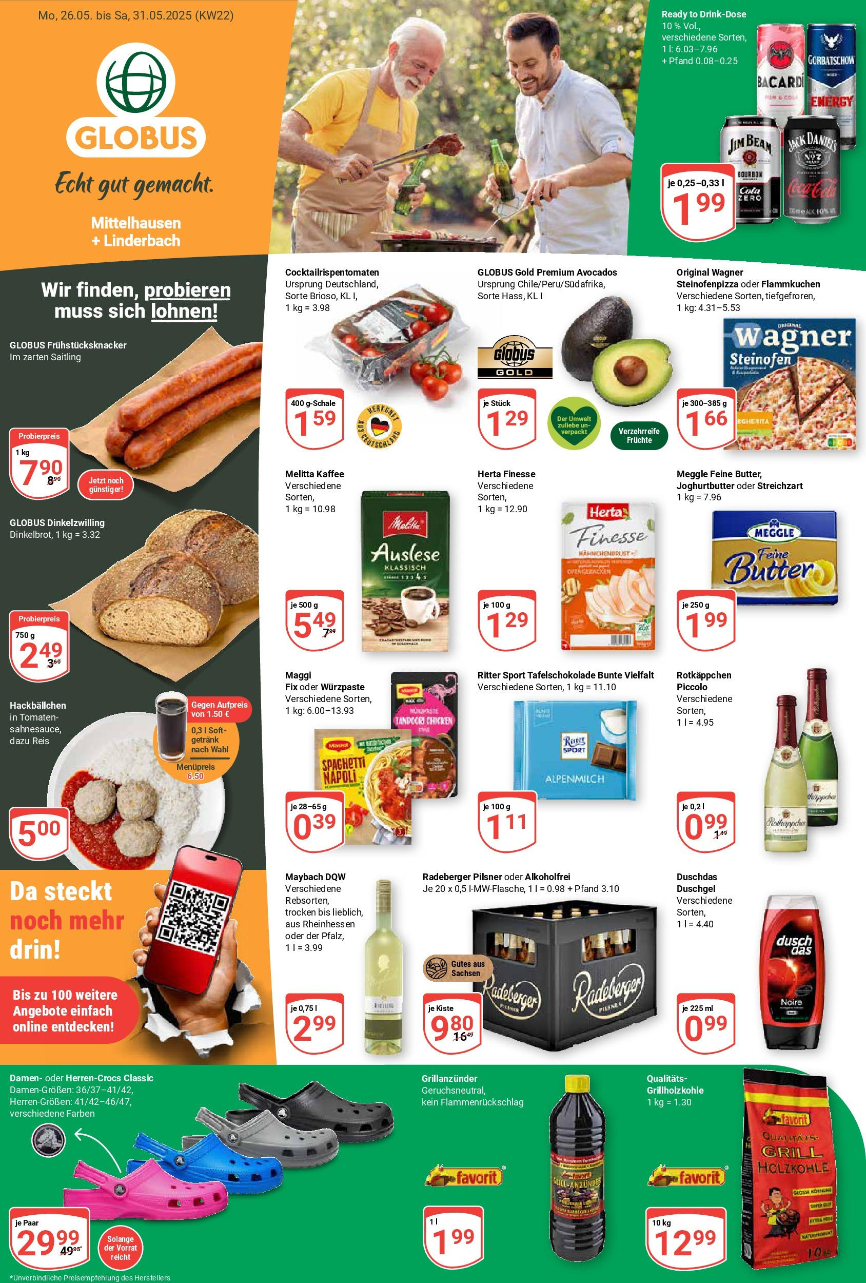 Globus prospekt Erfurt-Linderbach	 (ab 25.05.2025) » Angebote online | Seite: 1 | Produkte: Grill, Energy, Butter, Hahnchenbrust