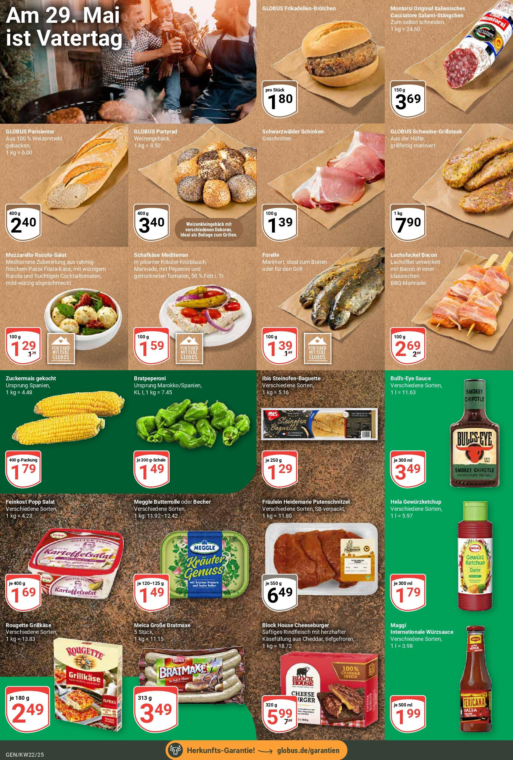 Globus prospekt Gensingen	 (ab 25.05.2025) » Angebote online | Seite: 2 | Produkte: Butter, Meica, Salami, Schinken