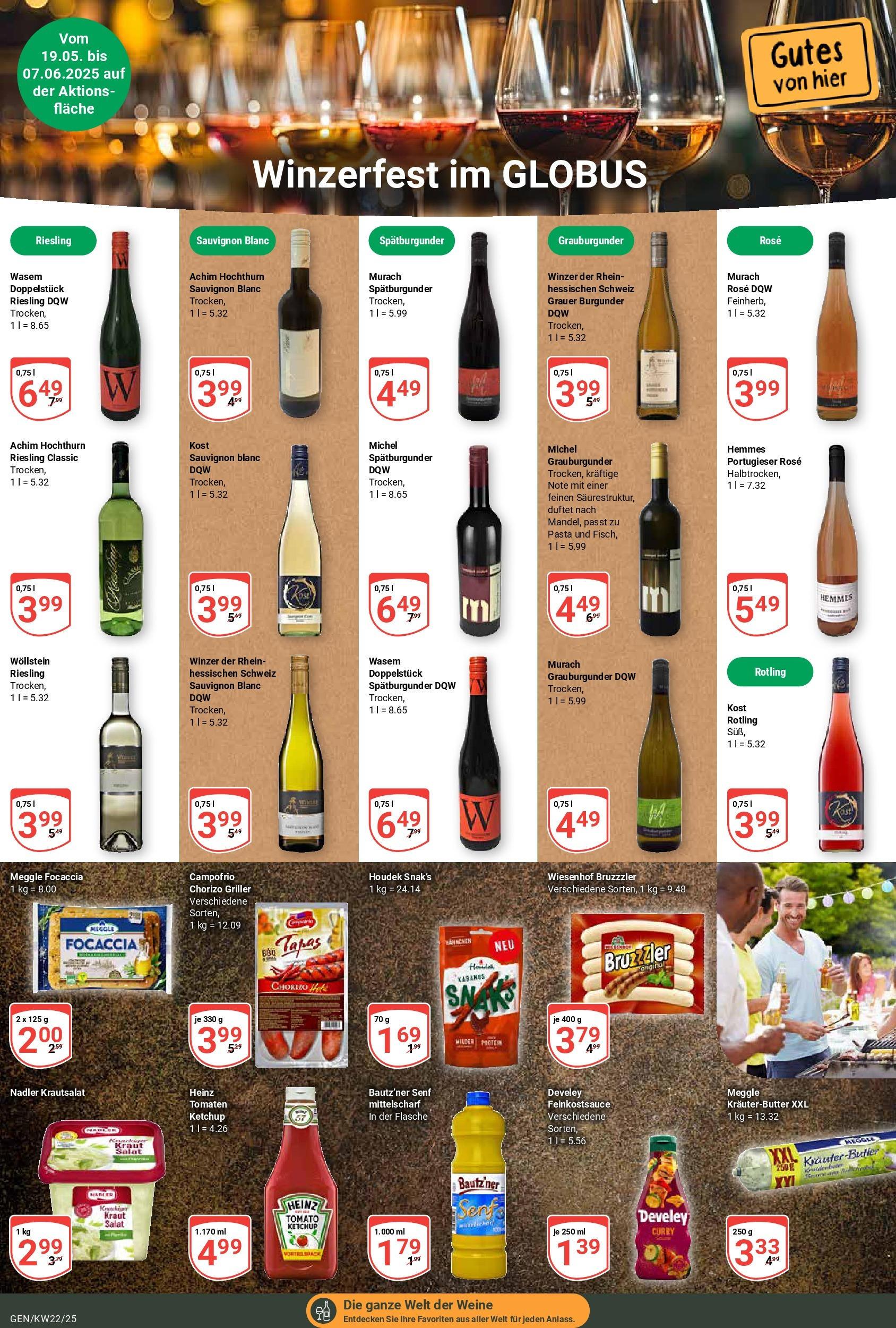 Globus prospekt Gensingen	 (ab 25.05.2025) » Angebote online | Seite: 3 | Produkte: Kräuterbutter, Kraut, Ketchup, Salat