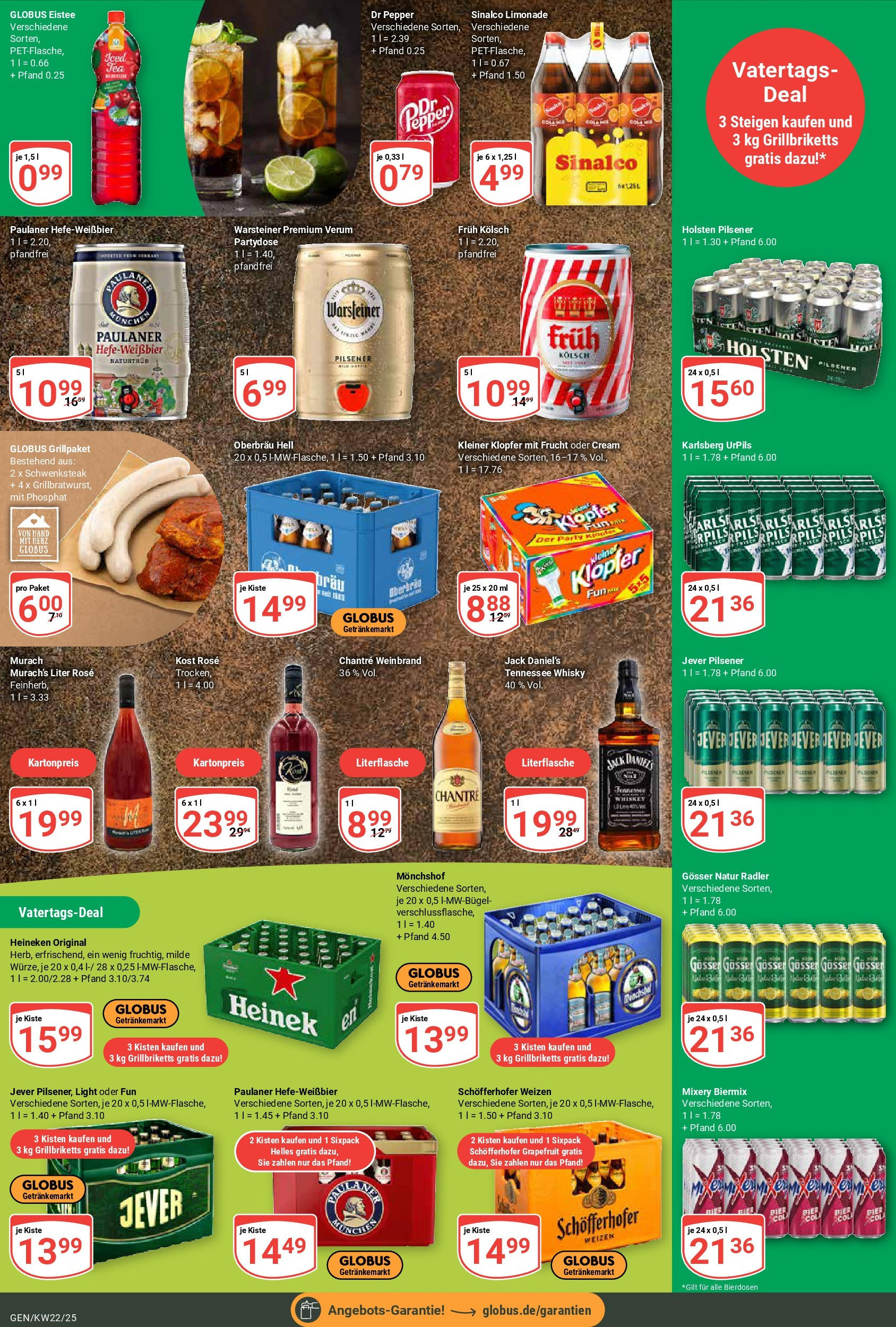 Globus prospekt Gensingen	 (ab 25.05.2025) » Angebote online | Seite: 4 | Produkte: Monchshof, Cola, Warsteiner, Jever