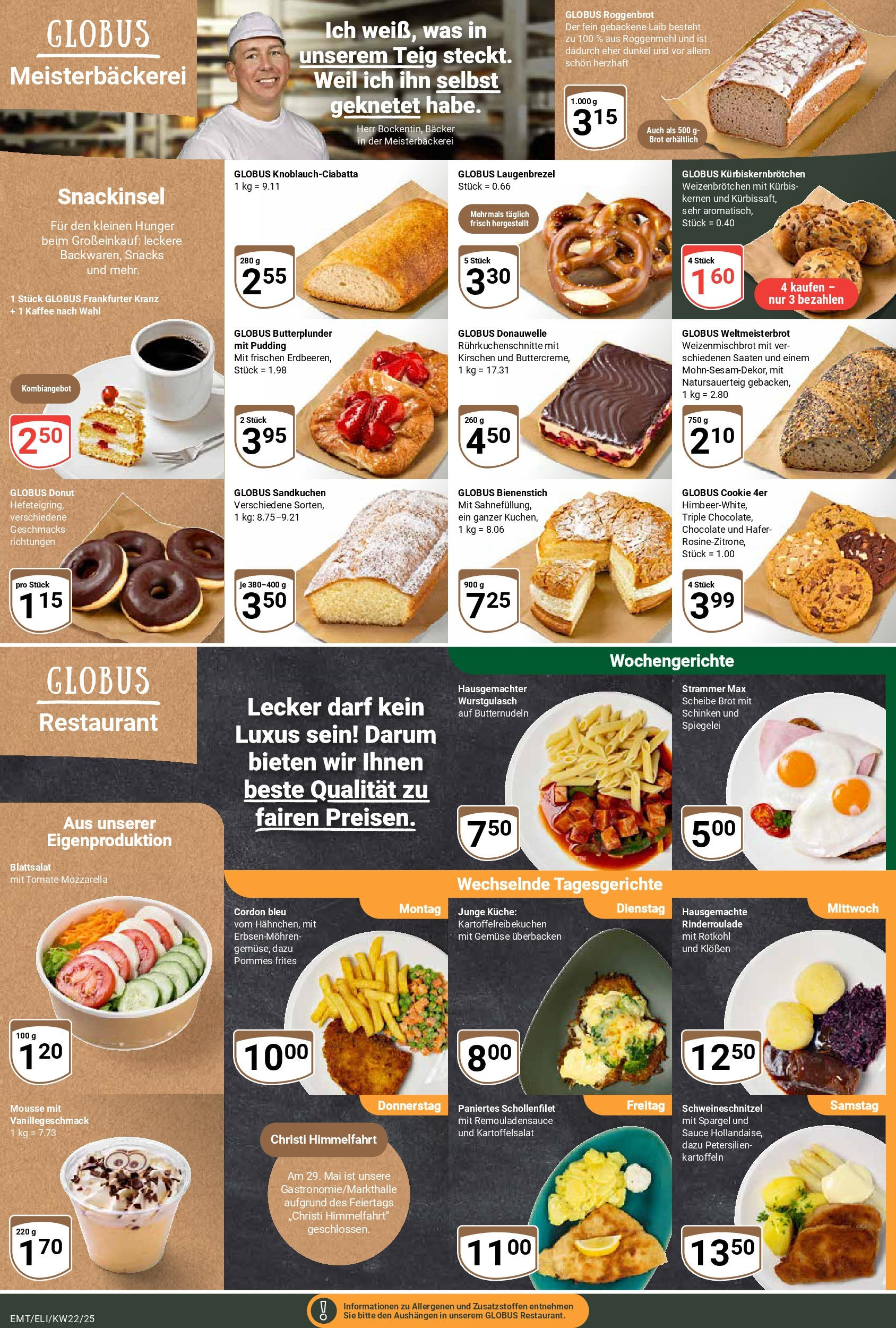 Globus prospekt Erfurt-Linderbach	 (ab 25.05.2025) » Angebote online | Seite: 5 | Produkte: Rotkohl, Spargel, Brot, Schinken