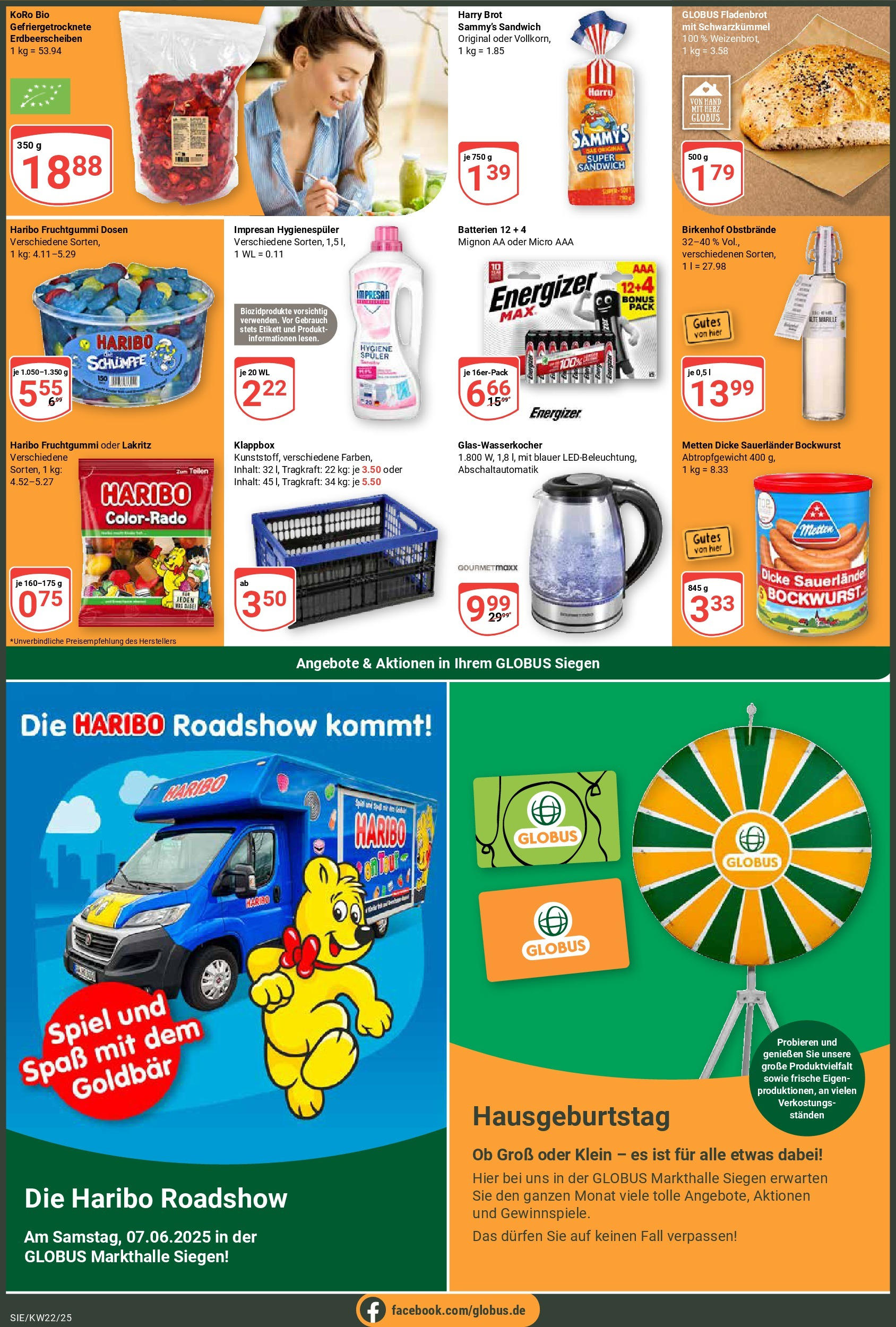 Globus prospekt Siegen	 (ab 25.05.2025) » Angebote online | Seite: 2 | Produkte: Spiel, Bockwurst, Batterien, Box