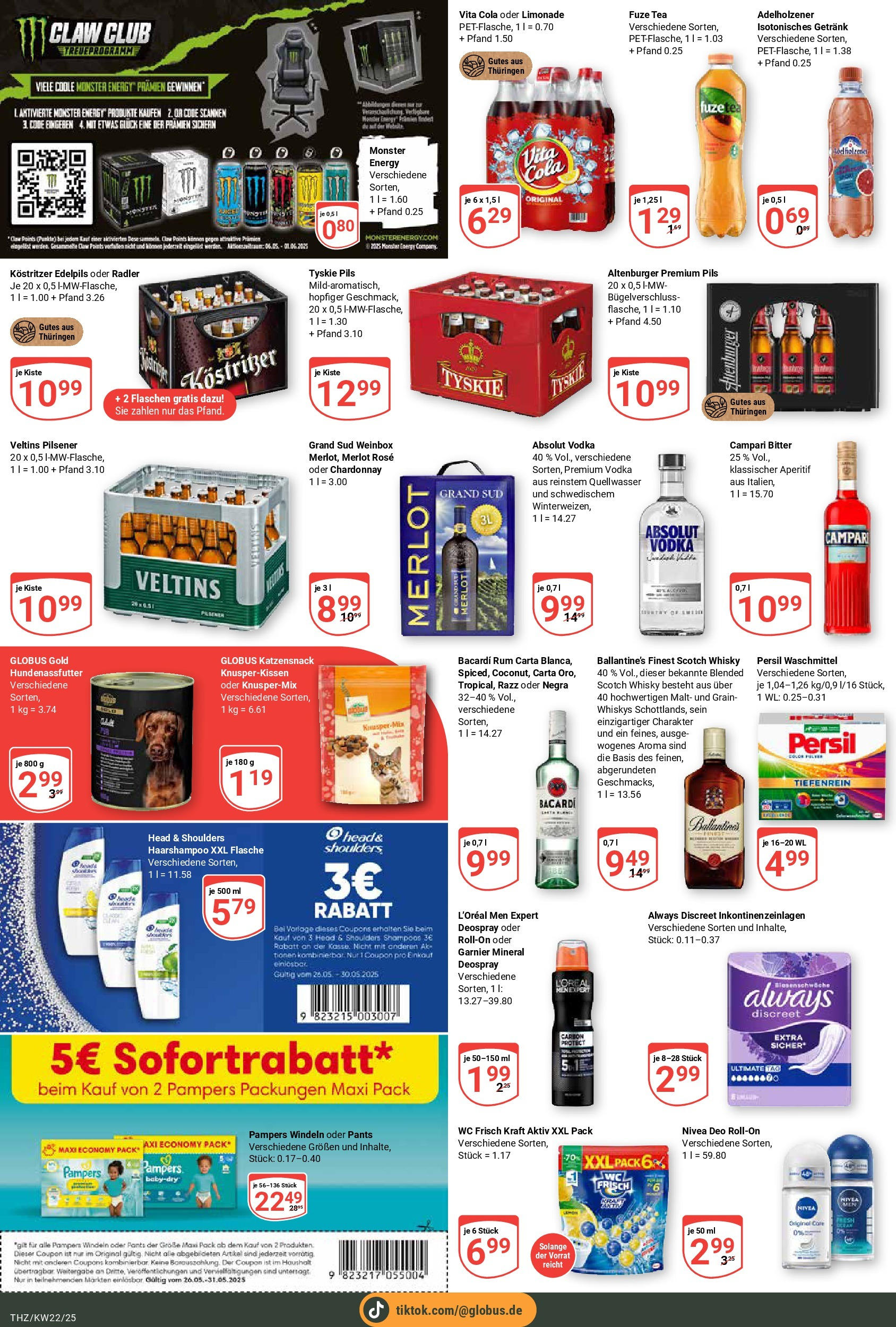 Globus prospekt Zeitz	 (ab 25.05.2025) » Angebote online | Seite: 3 | Produkte: Pils, Pampers, Vita cola, Veltins