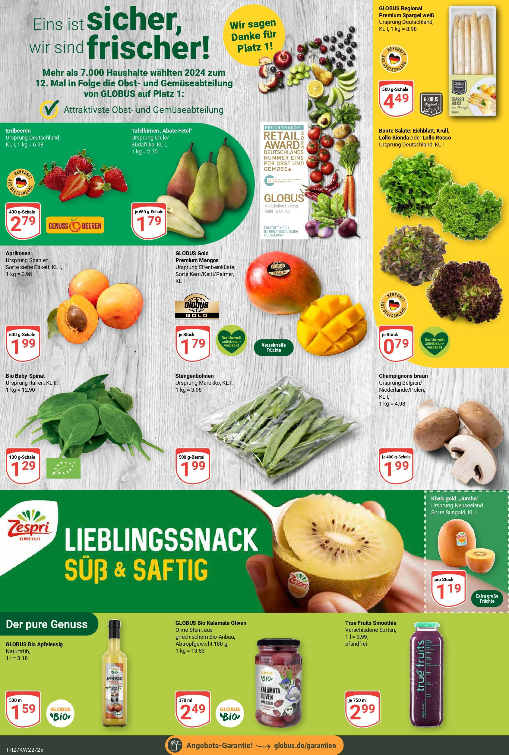 Globus prospekt Zeitz	 (ab 25.05.2025) » Angebote online | Seite: 4 | Produkte: Spargel, Mango, Erdbeeren, Kiwi